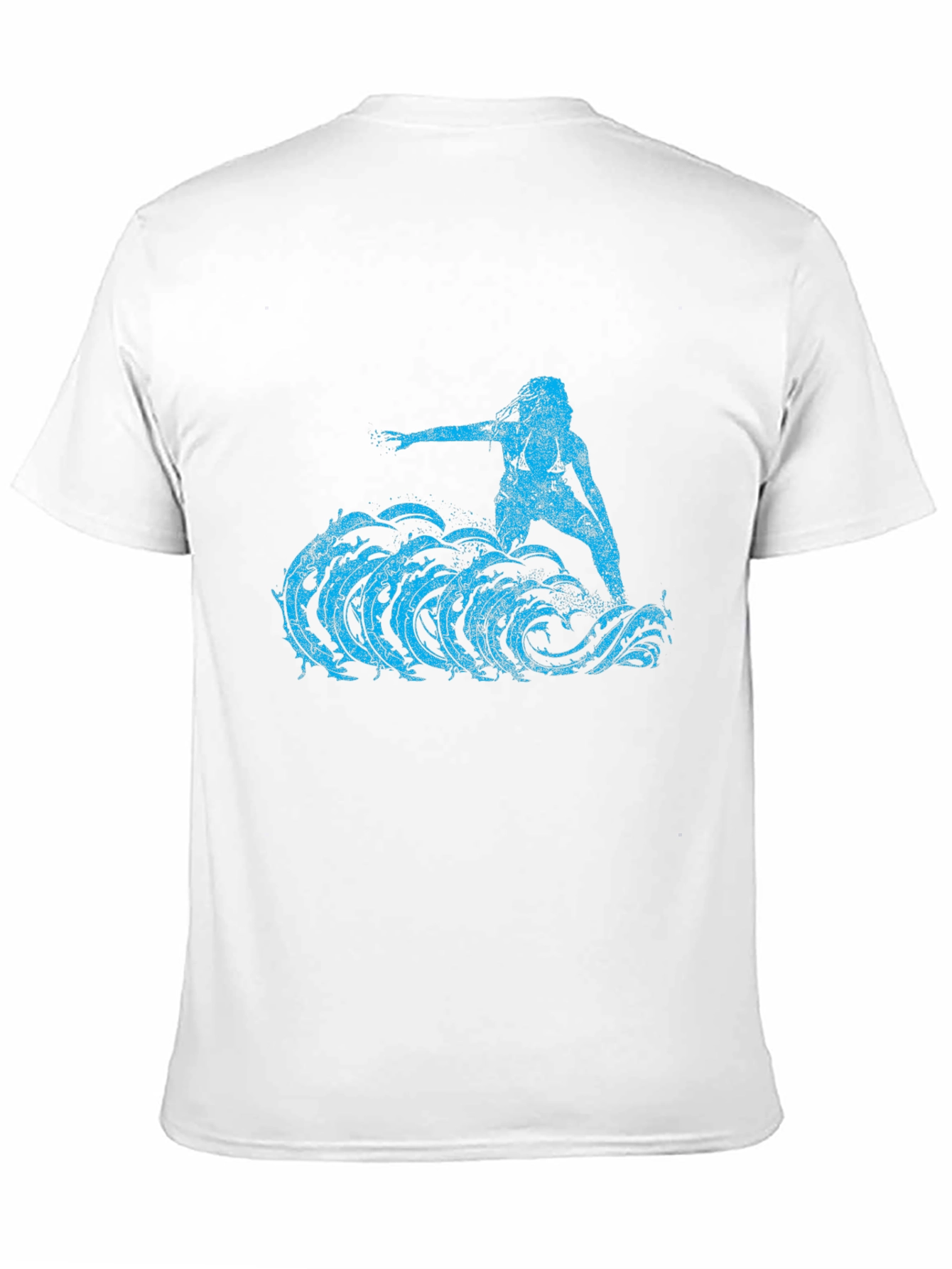 Black Surfer Girl Tee - Black Cotton Graphic T-Shirt view 11