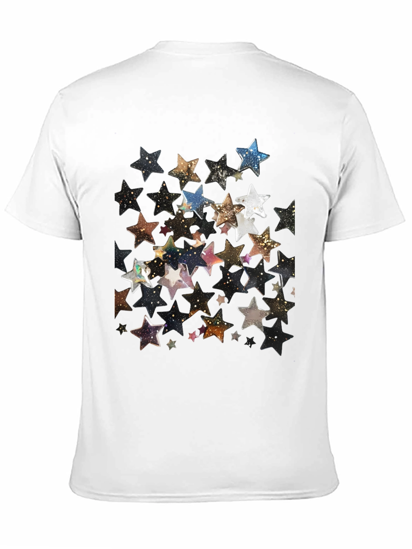 Black Starry Night Black T-Shirt view 11