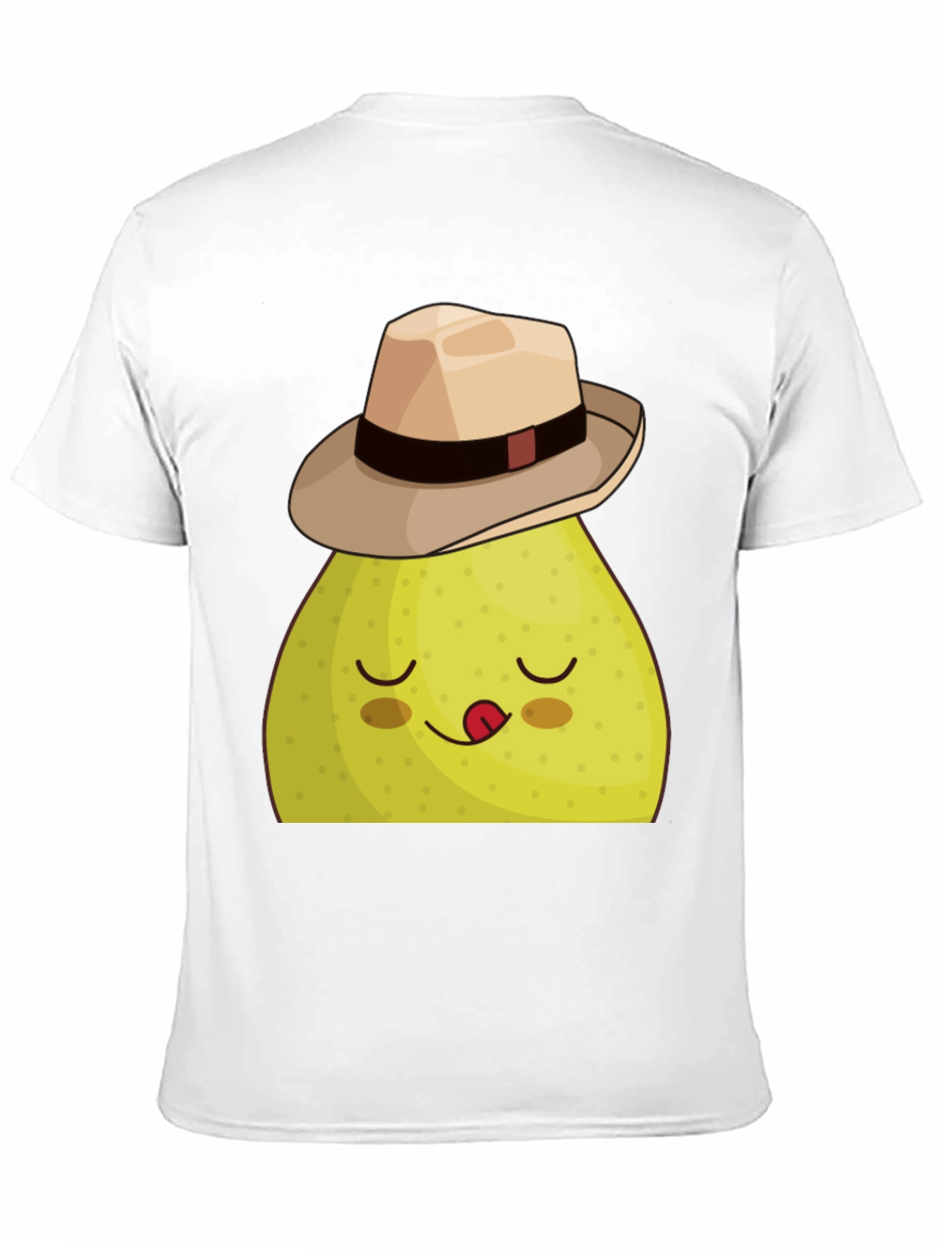 Black Funny Pear with Hat Graphic Tee - Black view 11