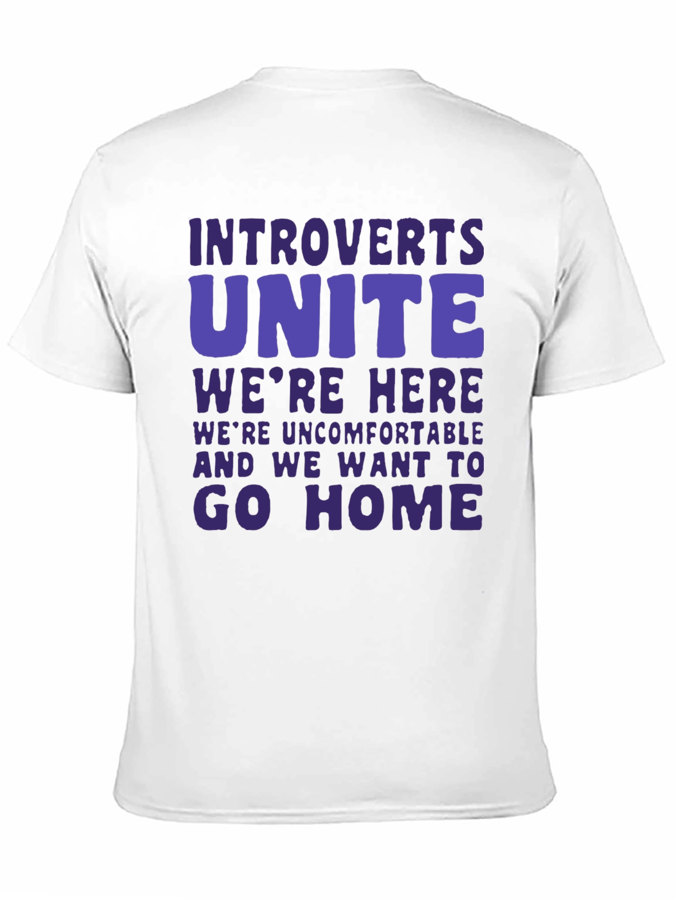 Black Introvert Unite Funny Graphic T-Shirt view 11