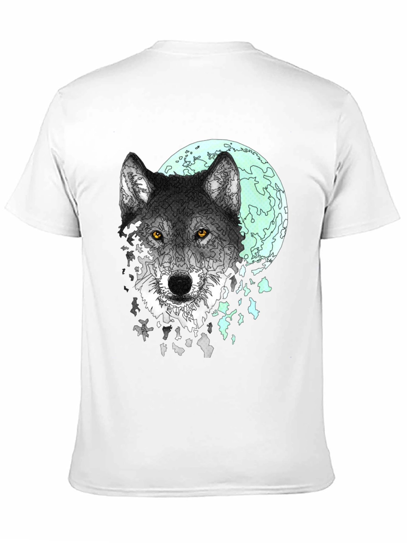 Black Wolf Moon Graphic Tee - Men's Black T-Shirt view 11