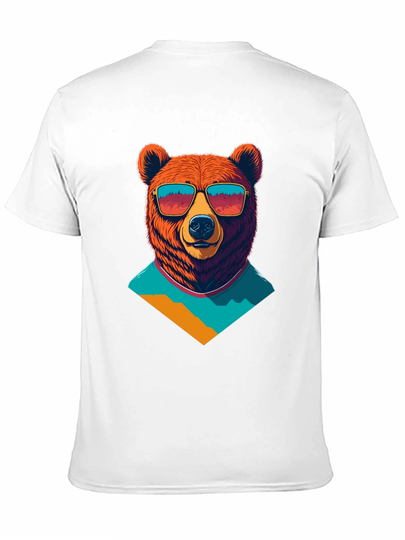 Black Cool Bear Graphic Tee - Black Cotton T-Shirt view 11