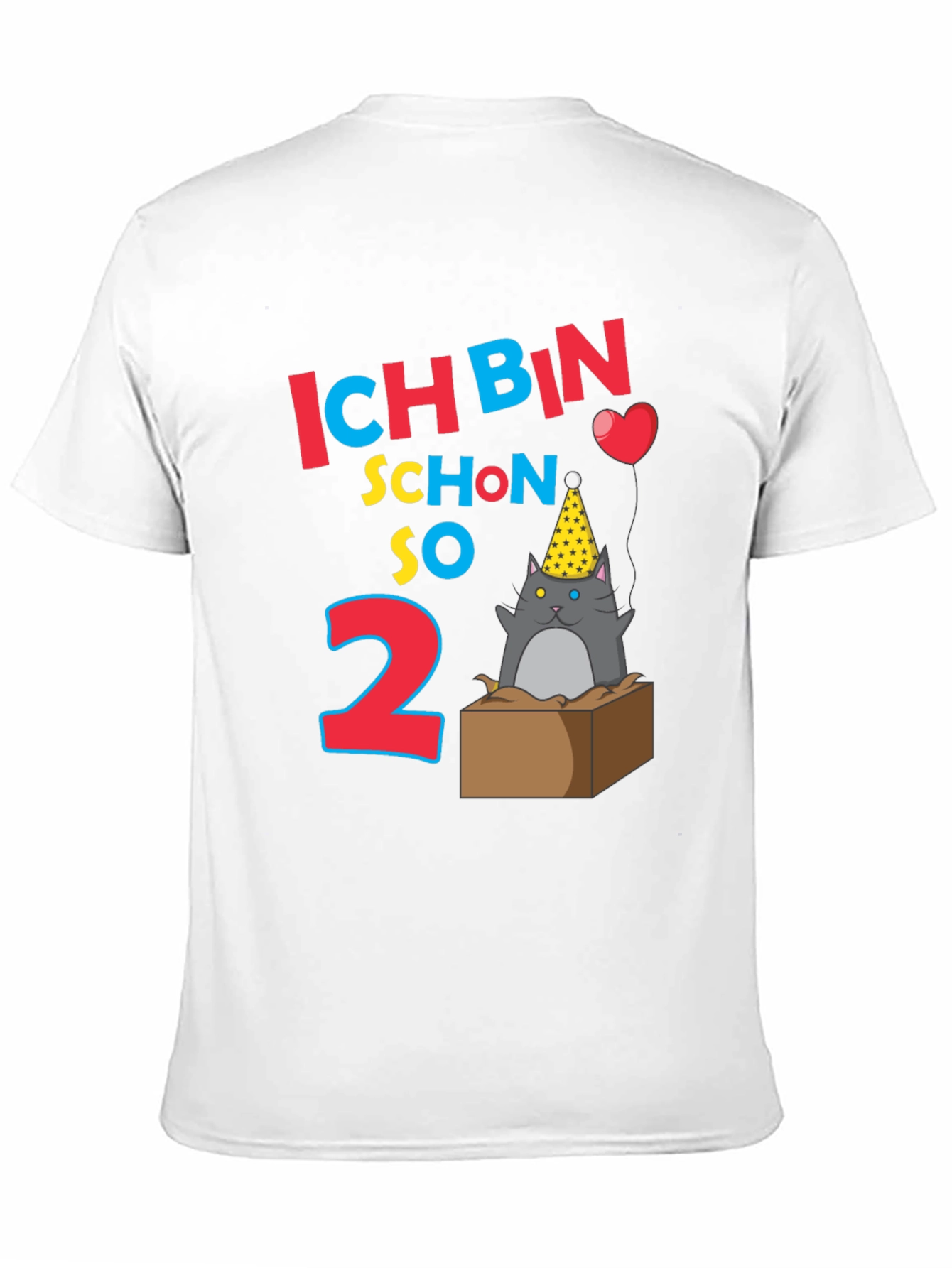 Black Ich Bin Schon So 2 Birthday Cat T-Shirt view 11
