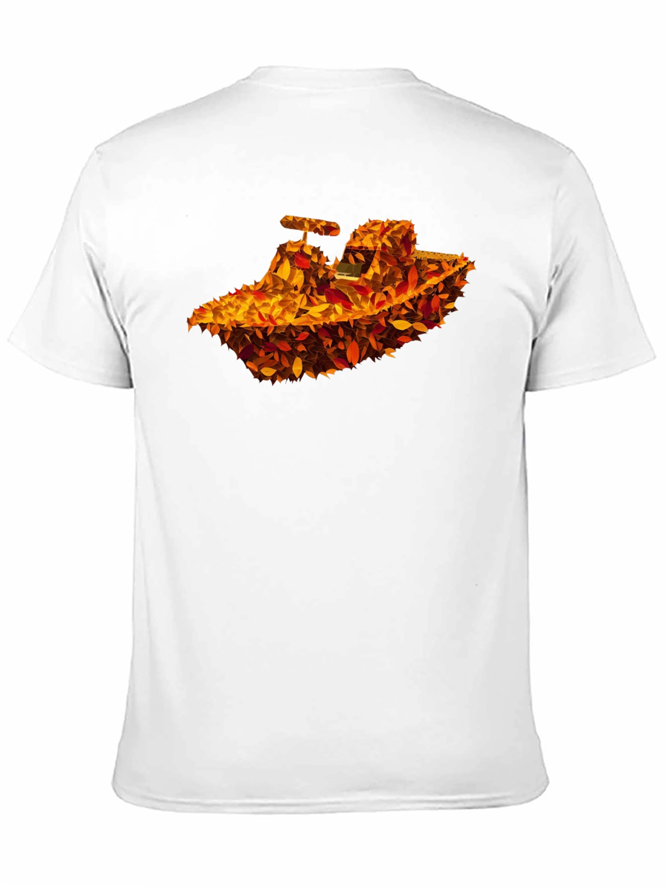 Black Autumn Leaves Tractor Graphic T-Shirt view 11