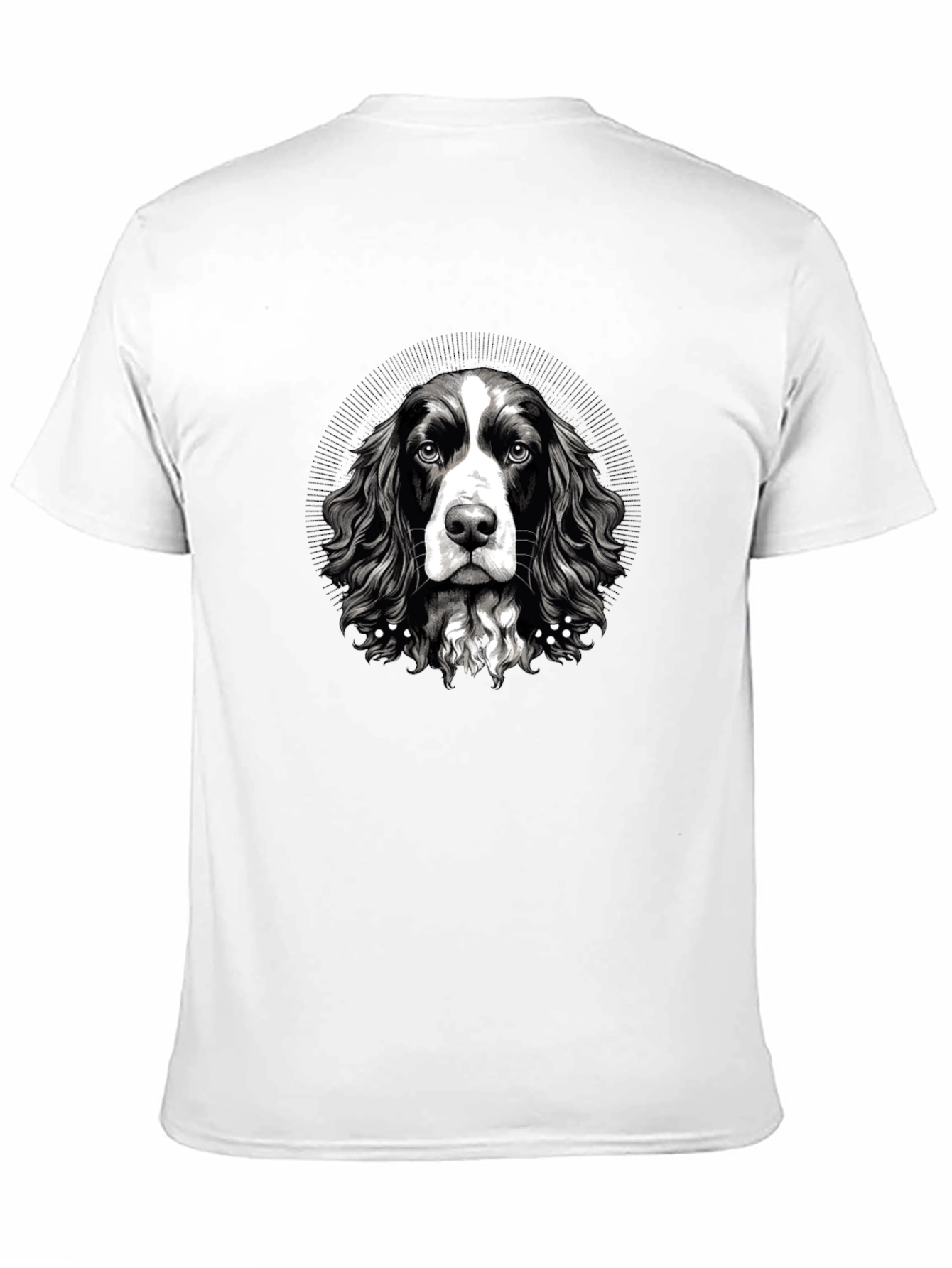 Black Dog Portrait Black T-Shirt - Men's Graphic Tee view 11