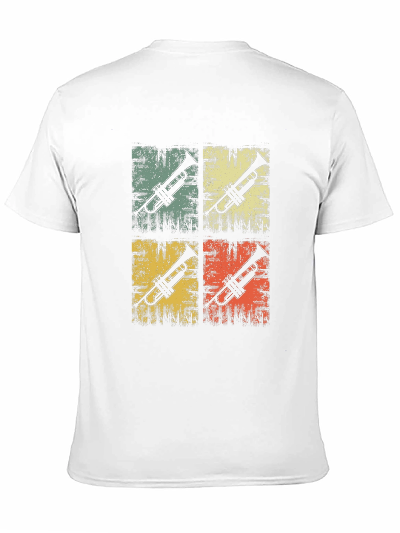 Black Retro Trumpet Music T-Shirt - Vintage Instrument Tee view 11