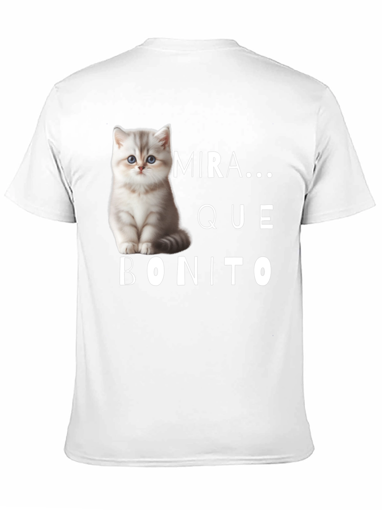 Black Cute Cat T-Shirt - Mira Que Bonito! view 11