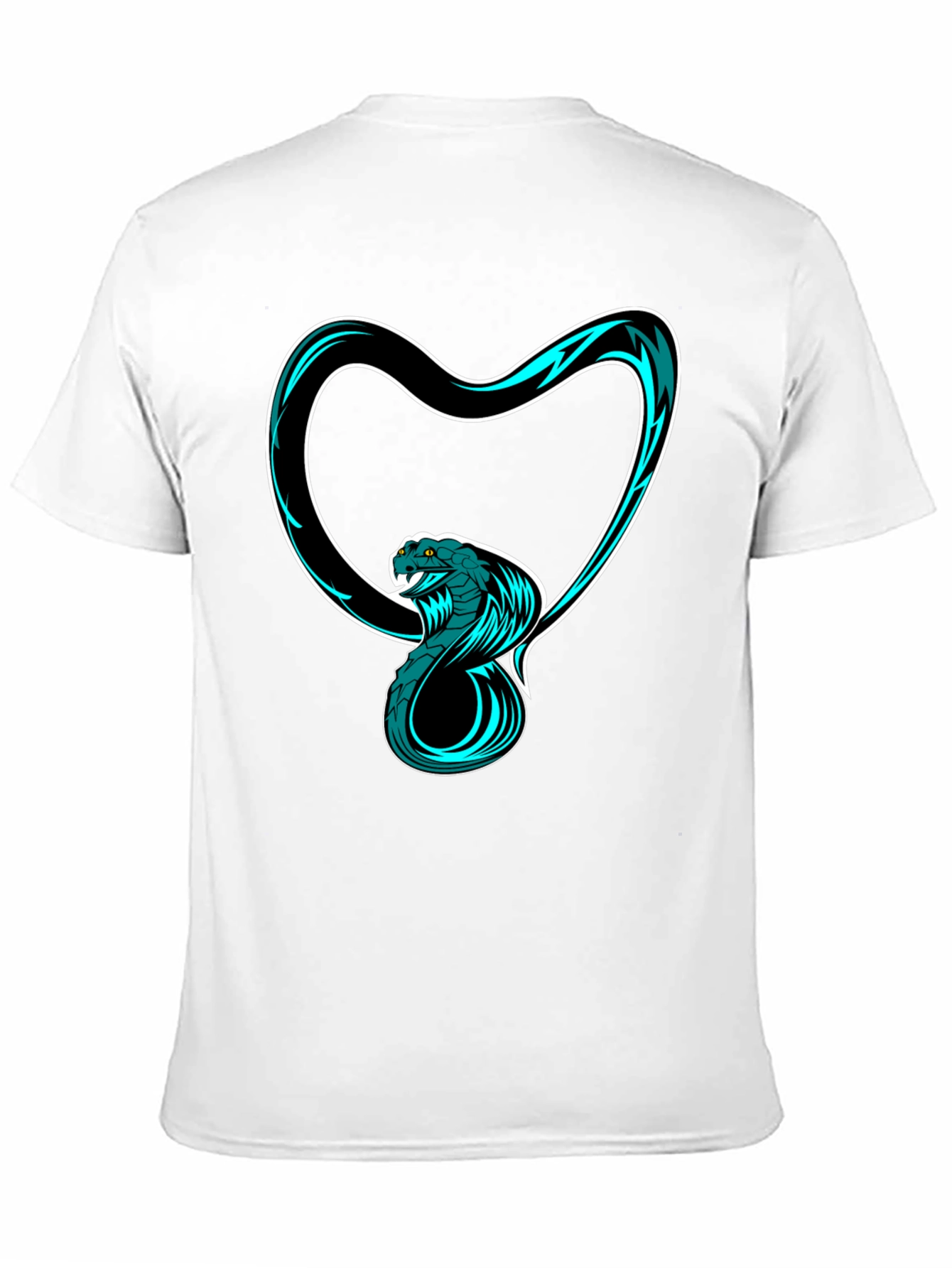 Black Cobra Heart Graphic Tee - Stylish Black T-Shirt view 11