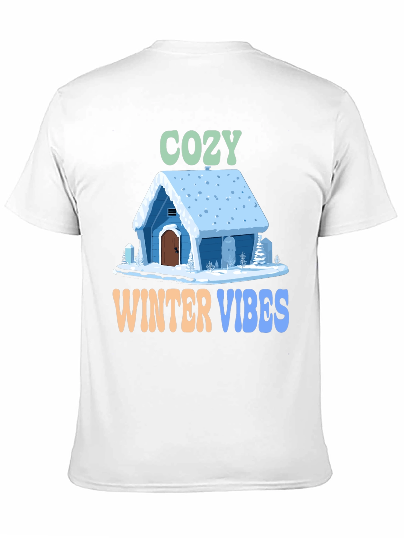 Black Cozy Winter Vibes Graphic Tee view 11