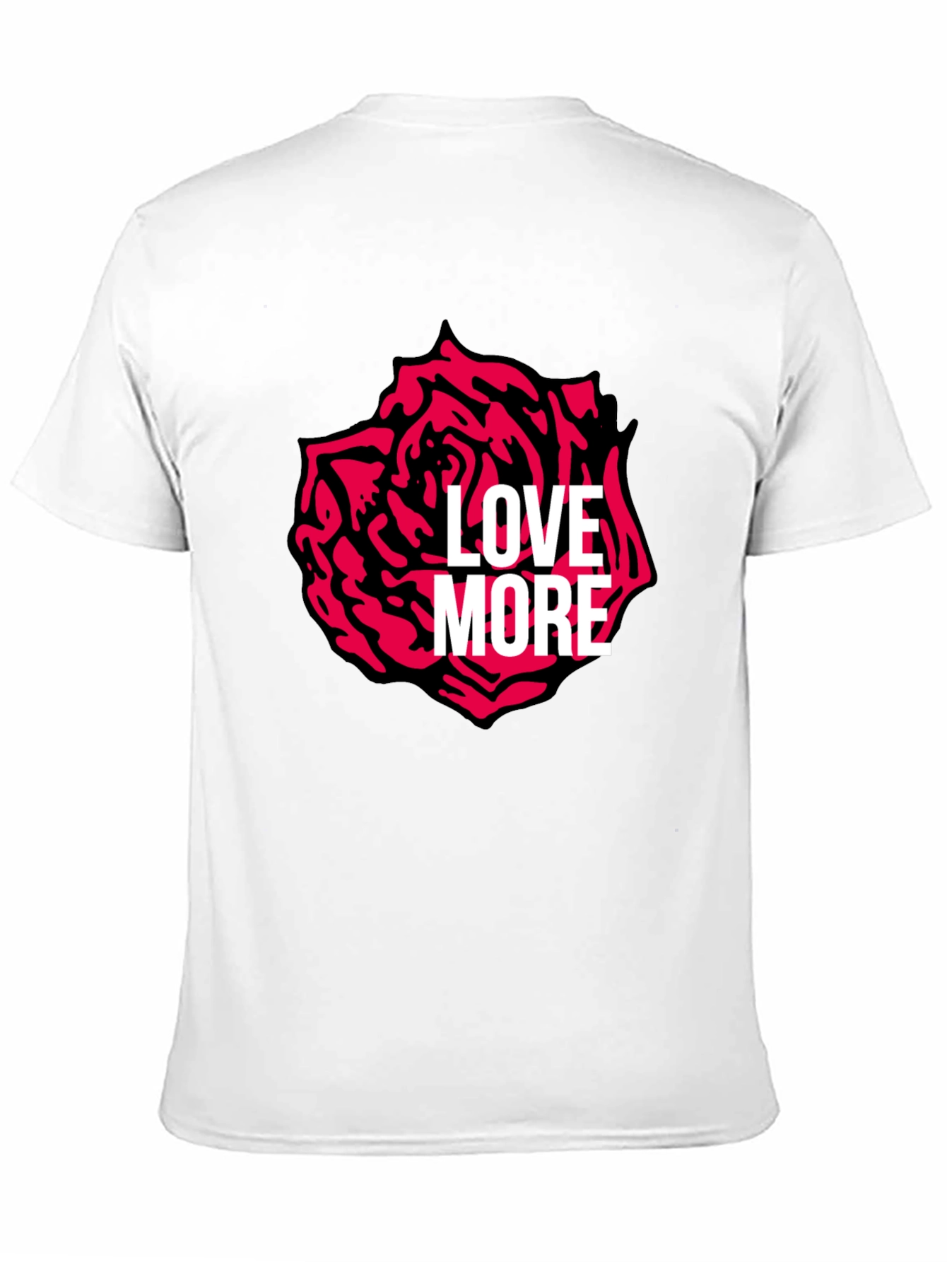 Black Love More Rose Graphic Tee - Stylish Black T-Shirt view 11