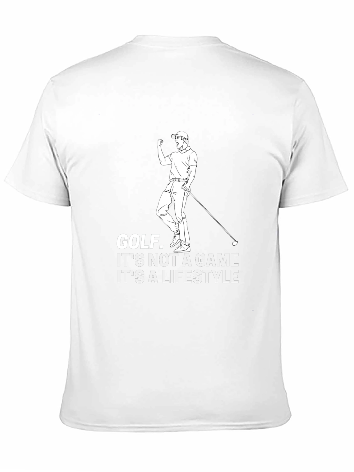 Black Golf Lifestyle T-Shirt - Black Cotton Graphic Tee view 11