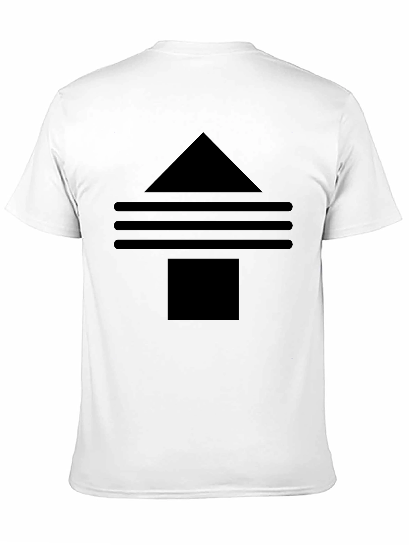 Black Geometric Arrow Graphic Tee - Modern Casual Style view 11