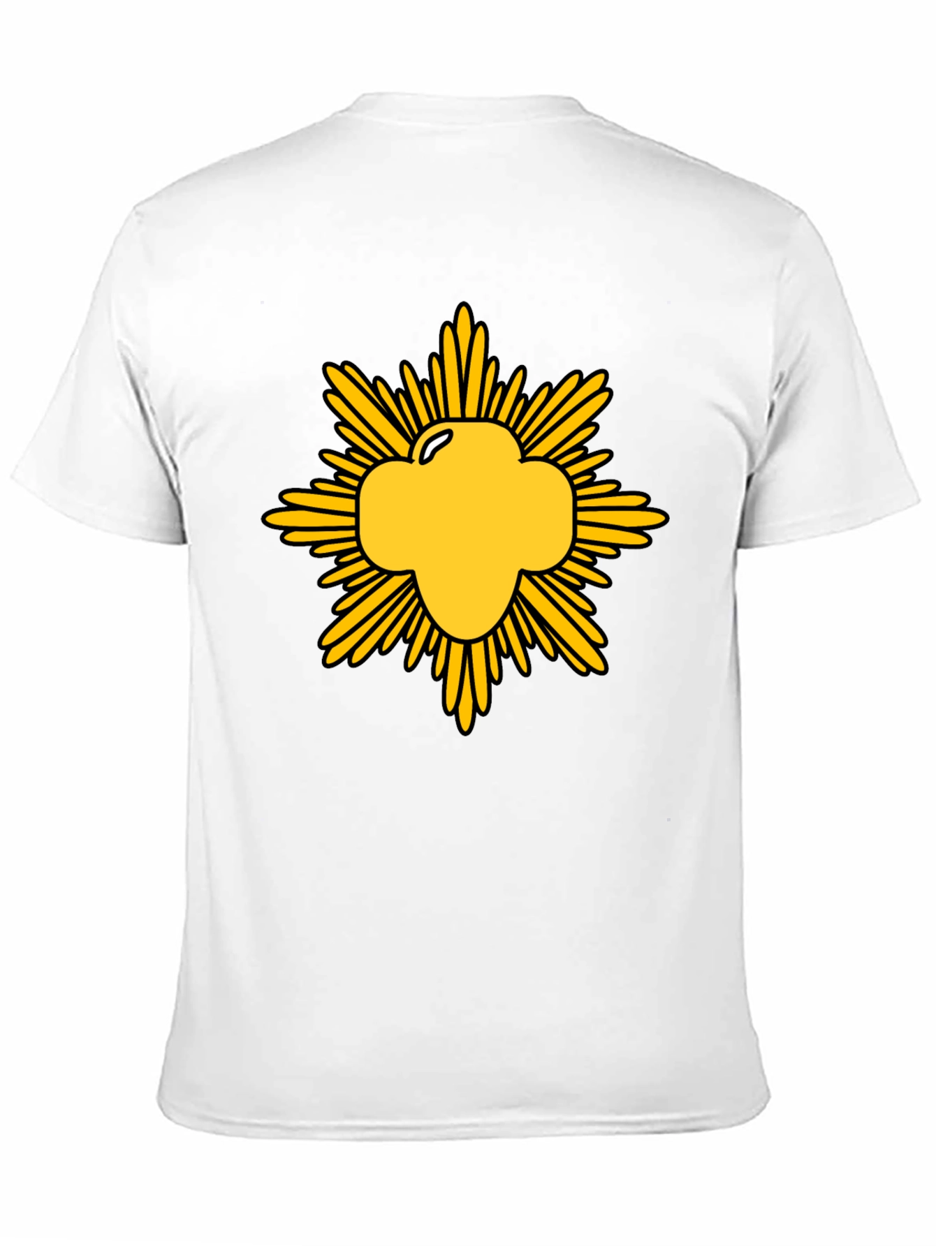 Black Golden Cloverburst Graphic Tee - Black Cotton Blend view 11