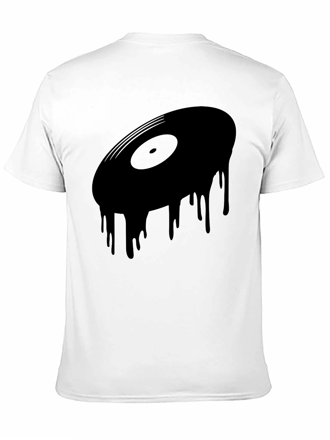 Black Dripping Vinyl Record Graphic Tee - Black view 11