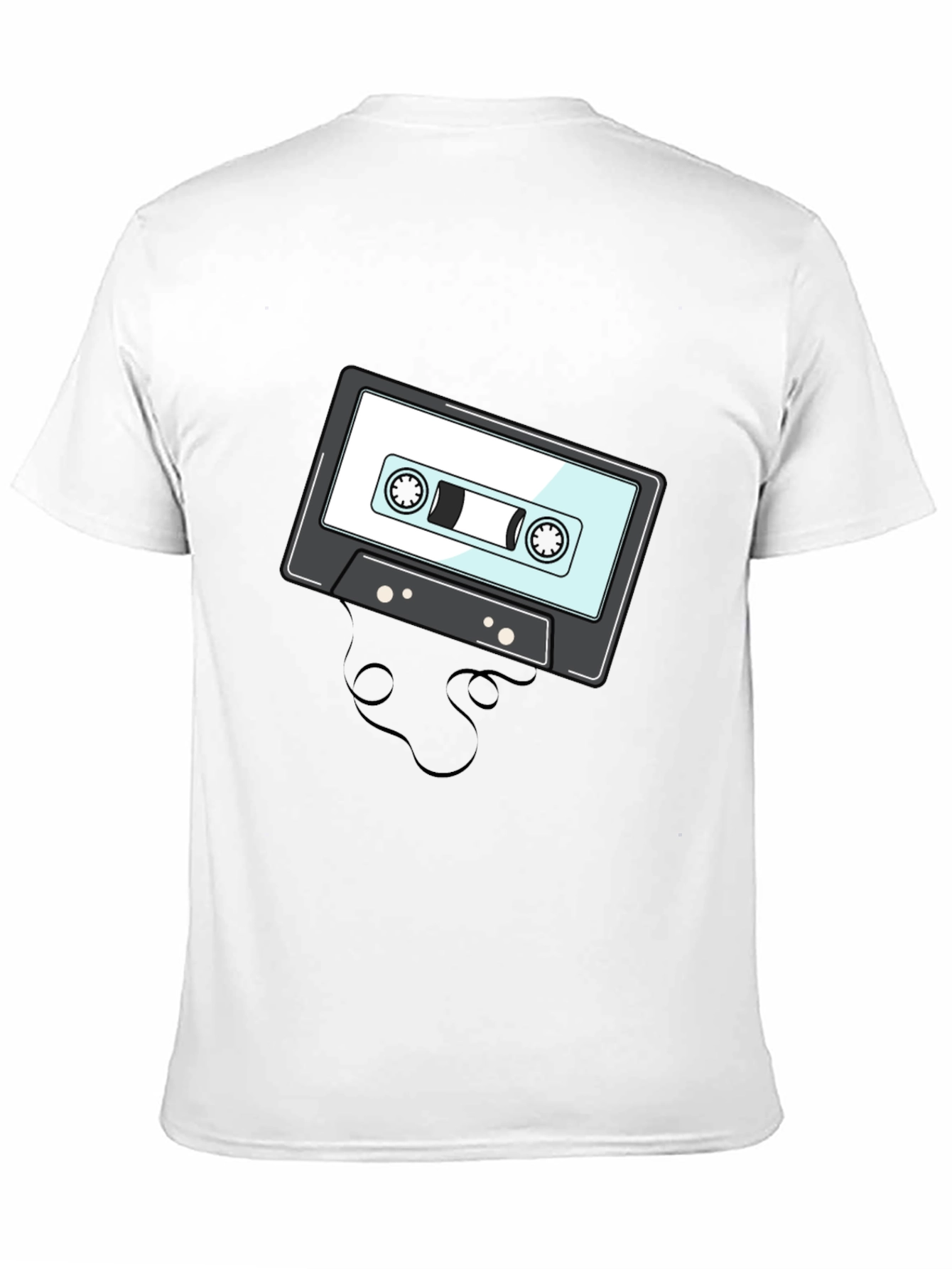 Black Retro Cassette Tape Graphic T-Shirt view 11