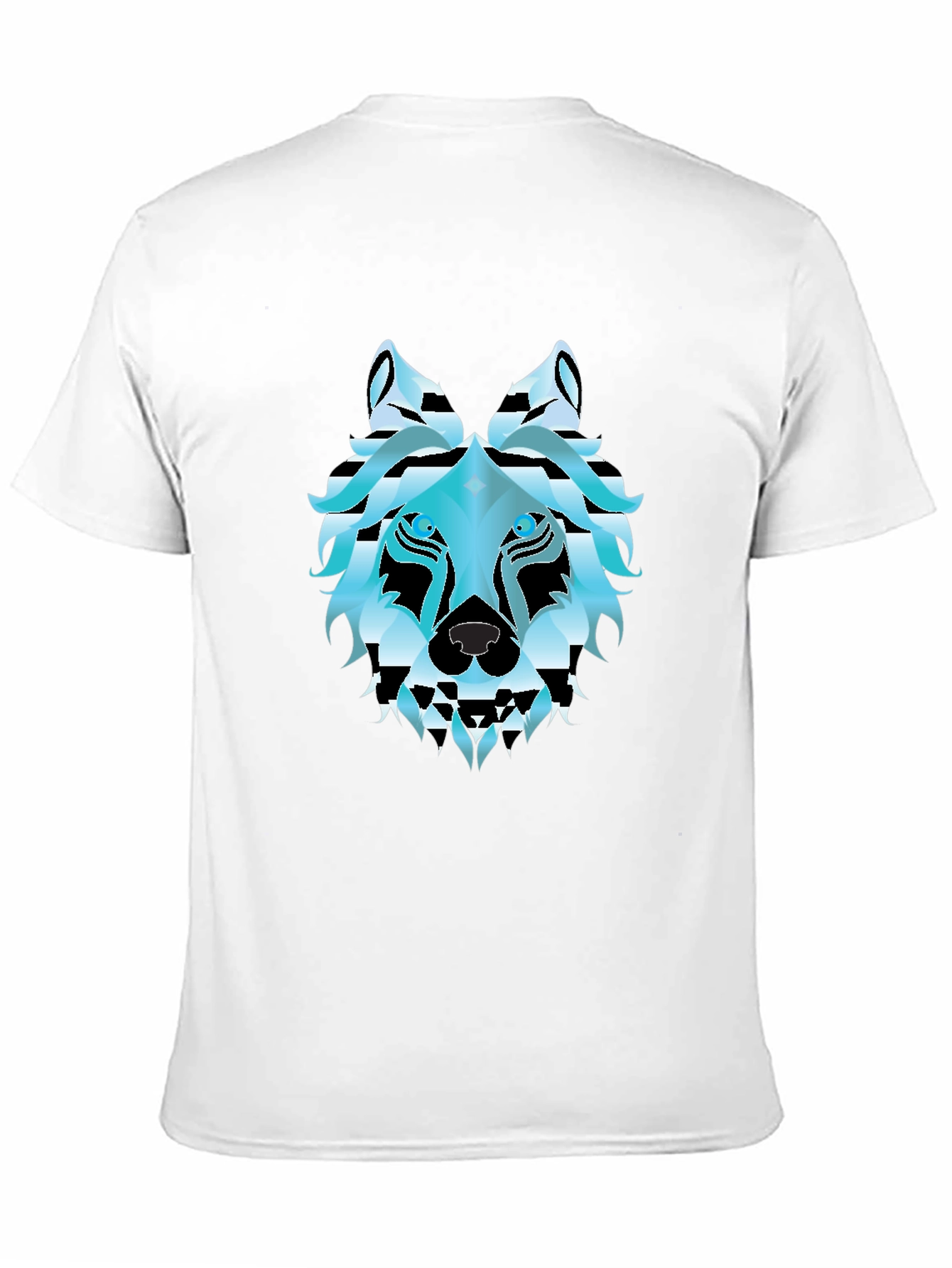 Black Cool Wolf Graphic T-Shirt - Black view 11