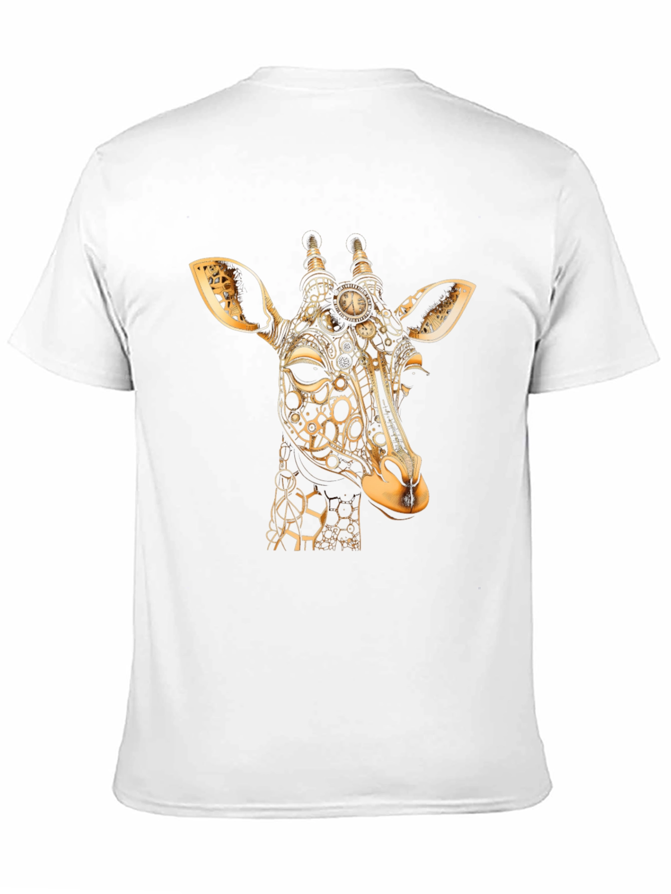 Black Steampunk Giraffe Graphic T-Shirt - Black view 11