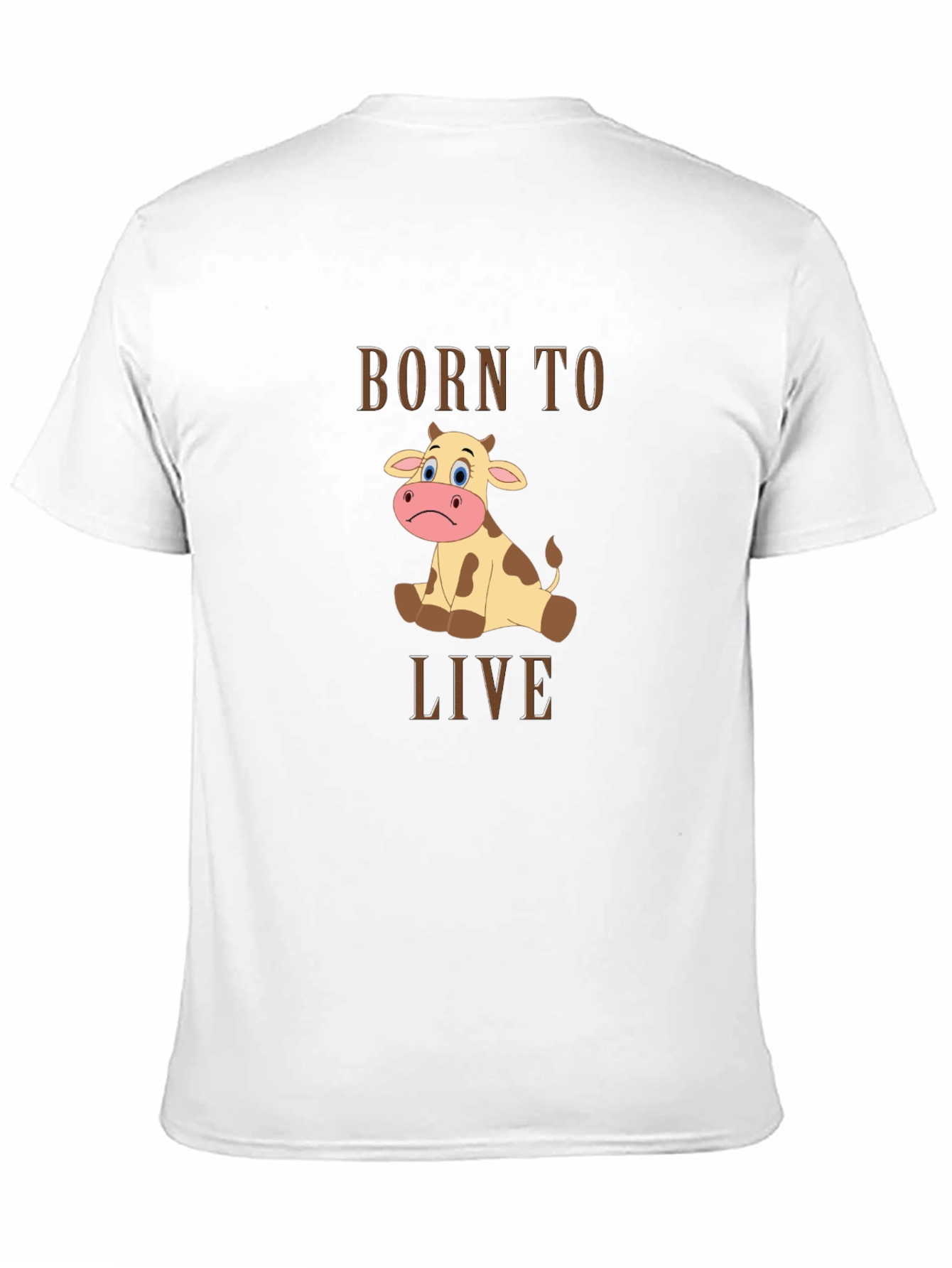 Black Born to Live Cow Graphic T-Shirt view 11