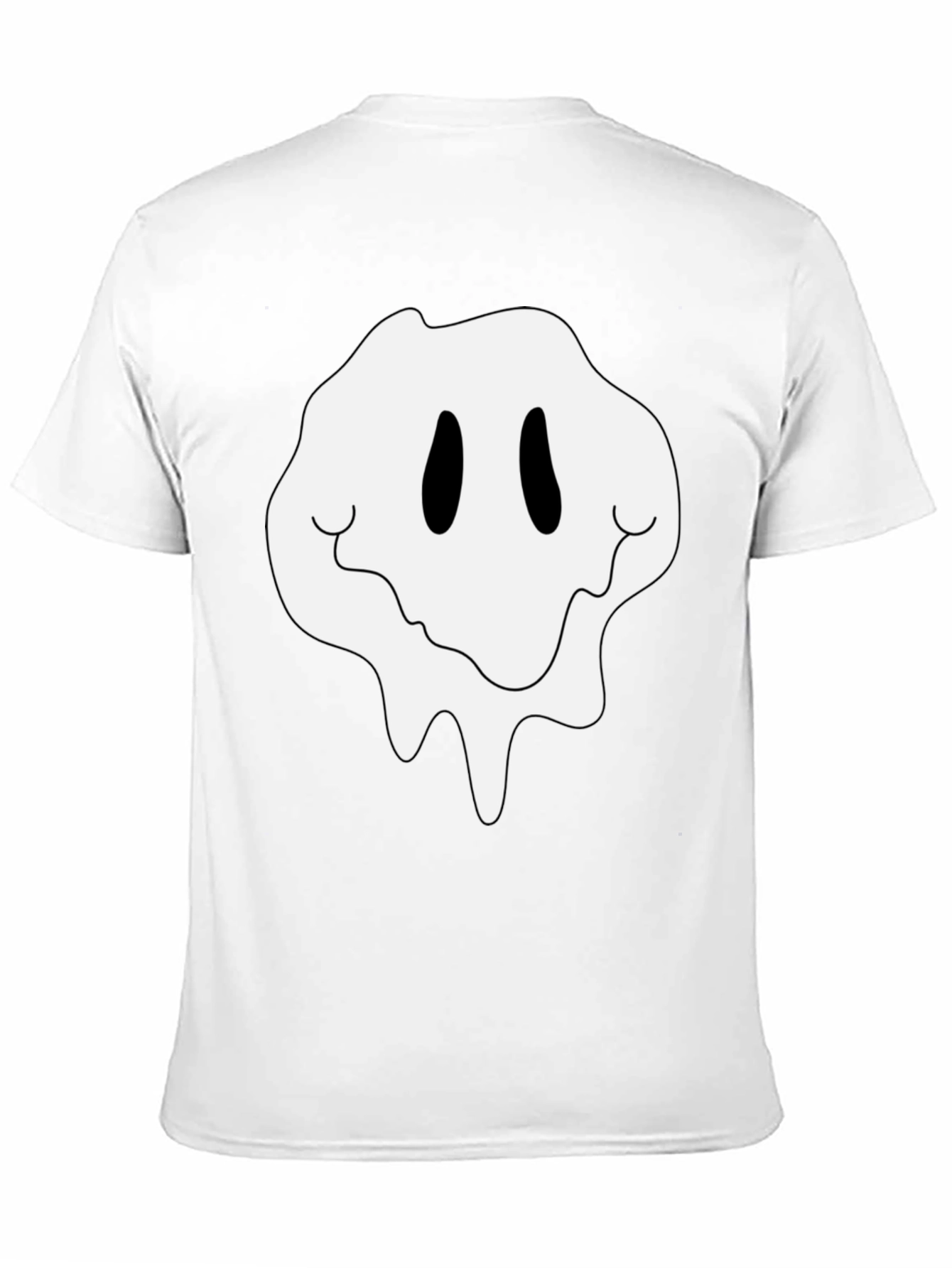 Black Melting Smiley Face Graphic Tee view 11