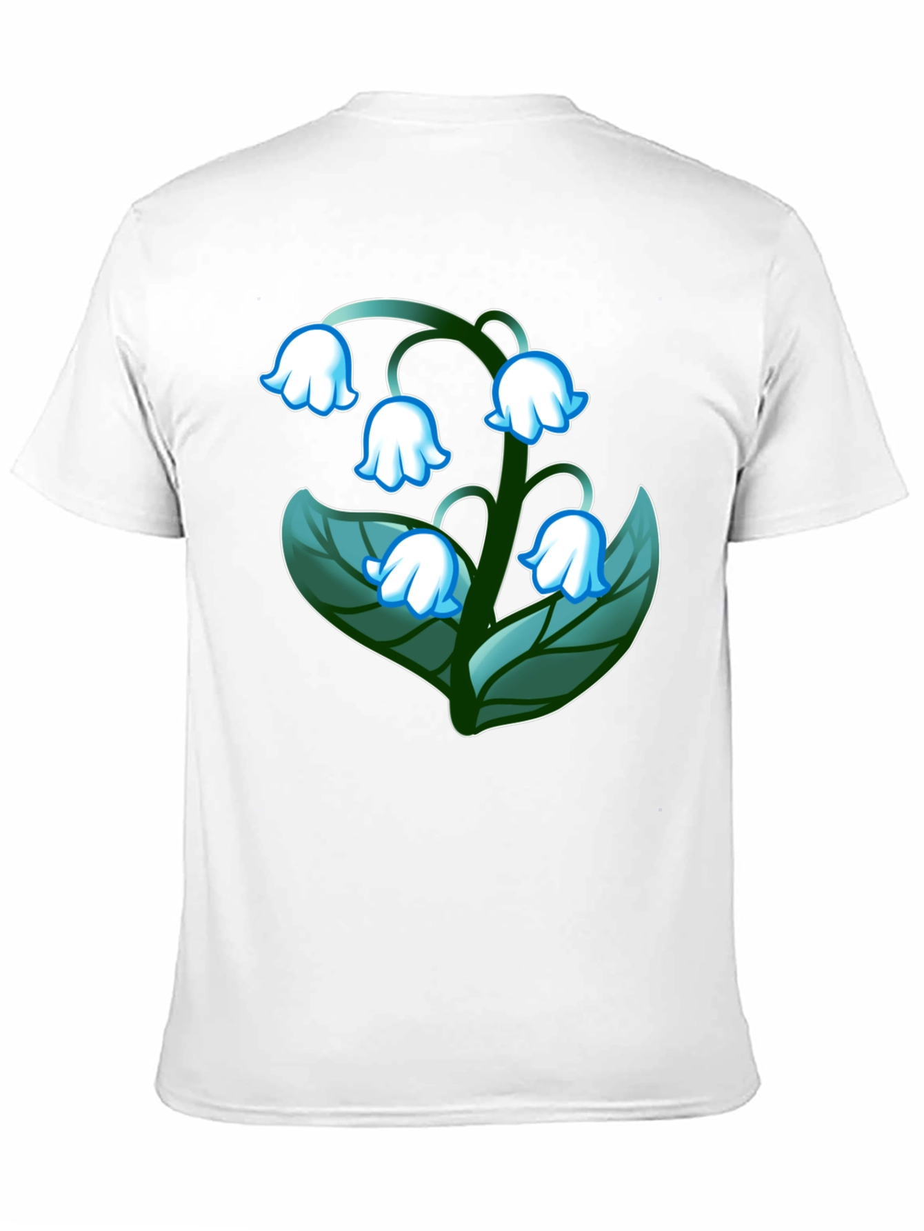Black Lily of the Valley Graphic Tee - Black Cotton Blend view 11