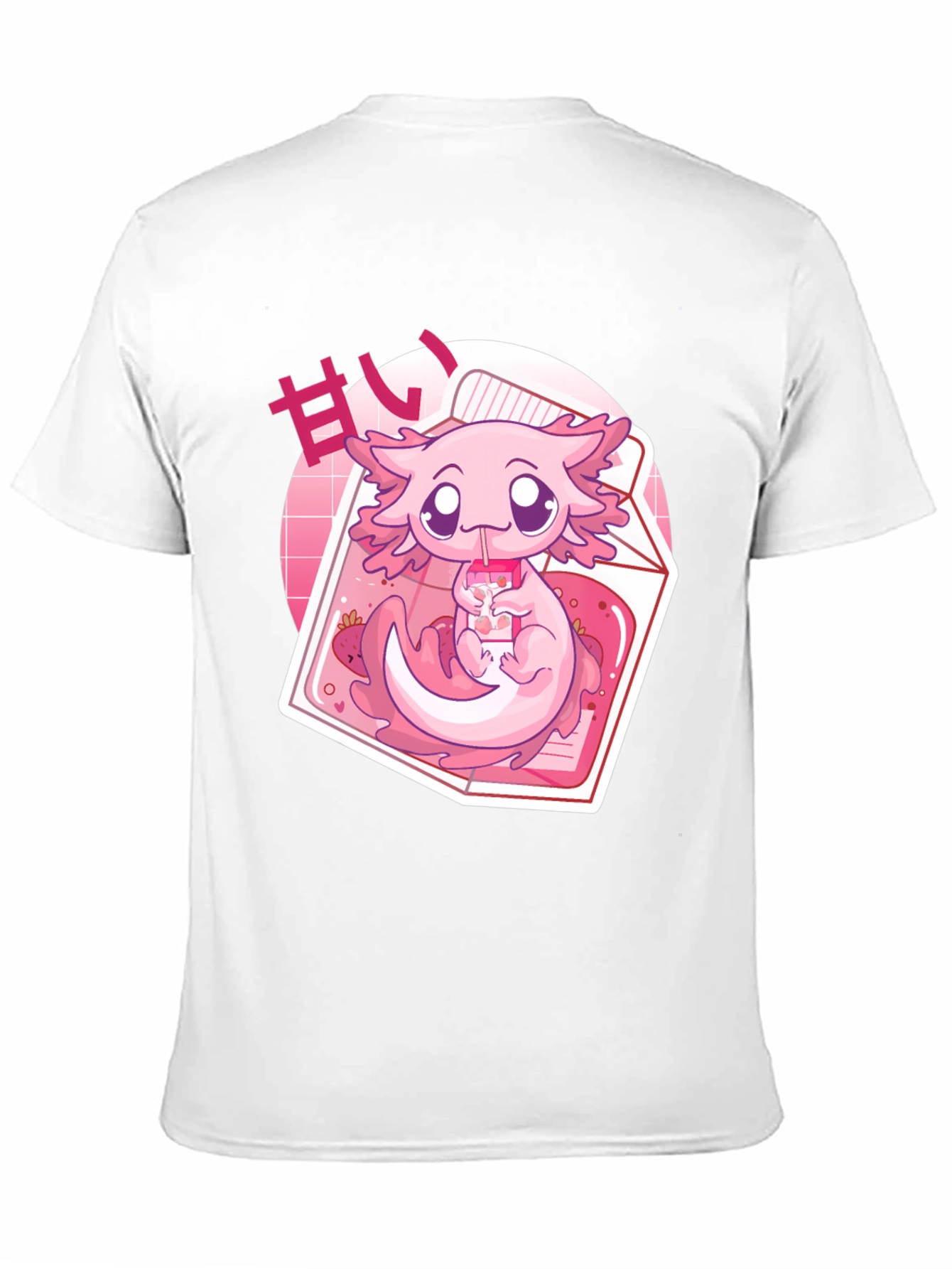 Black Cute Axolotl Kawaii T-Shirt view 11