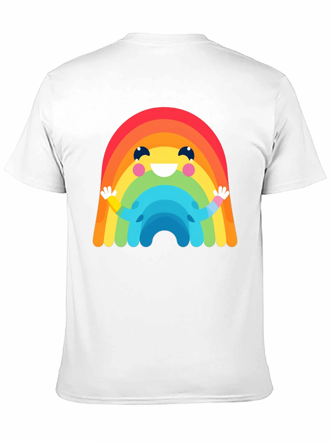 Black Rainbow Character Graphic Black T-Shirt view 11