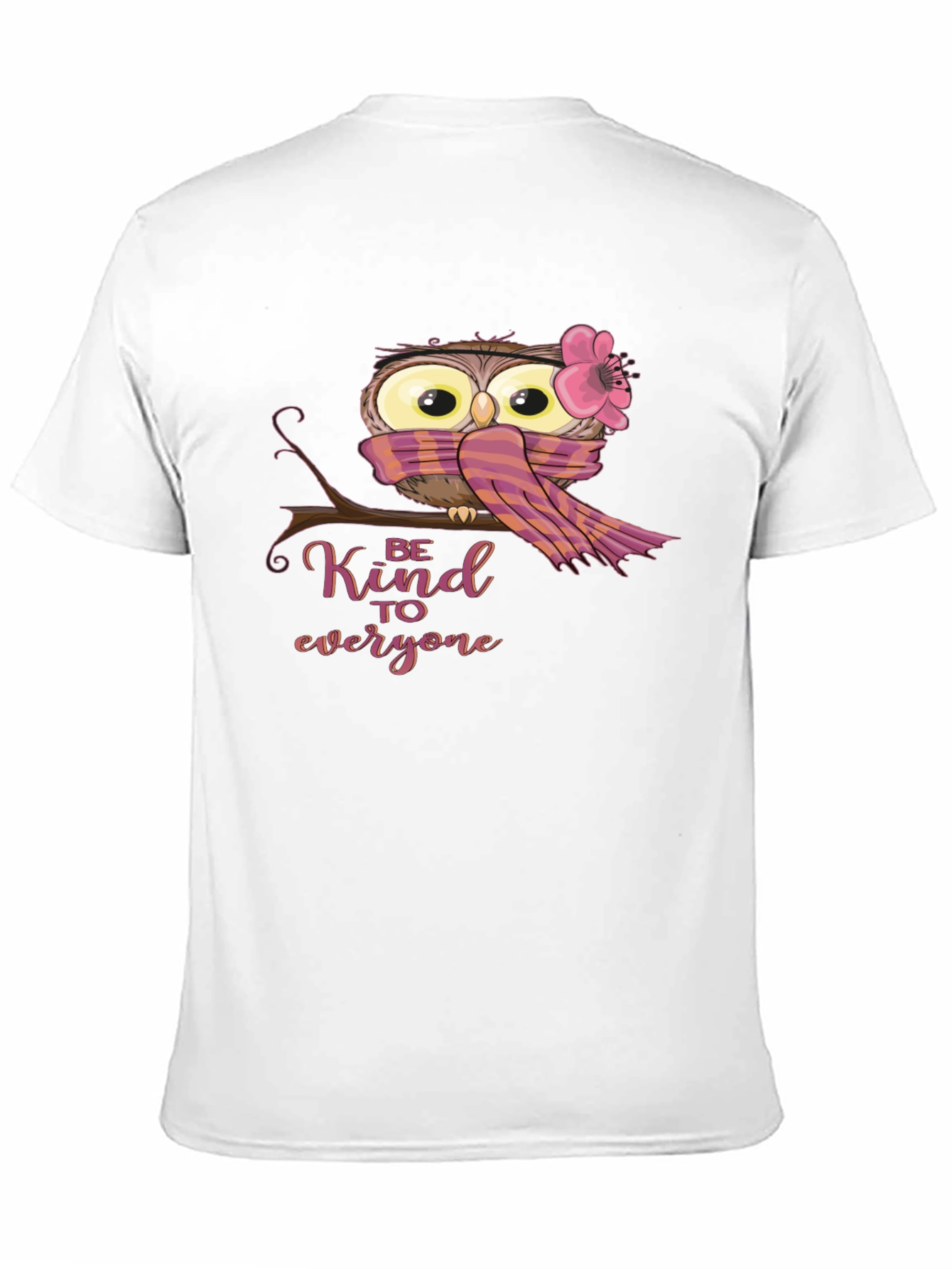 Black Cute Owl Graphic Tee - Be Kind T-Shirt view 11