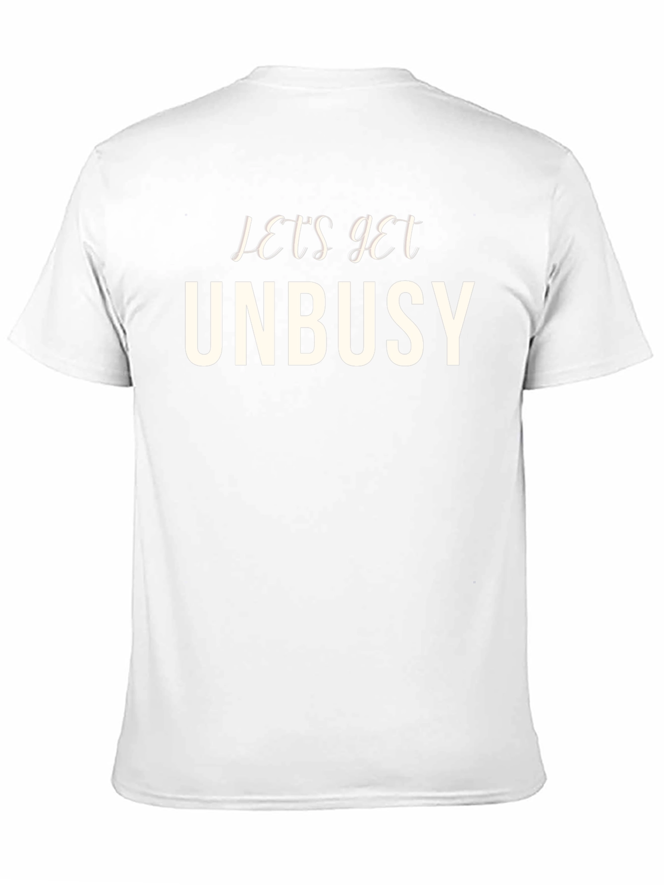 Black Let's Get Unbusy Graphic Tee - Comfy Crew Neck view 11