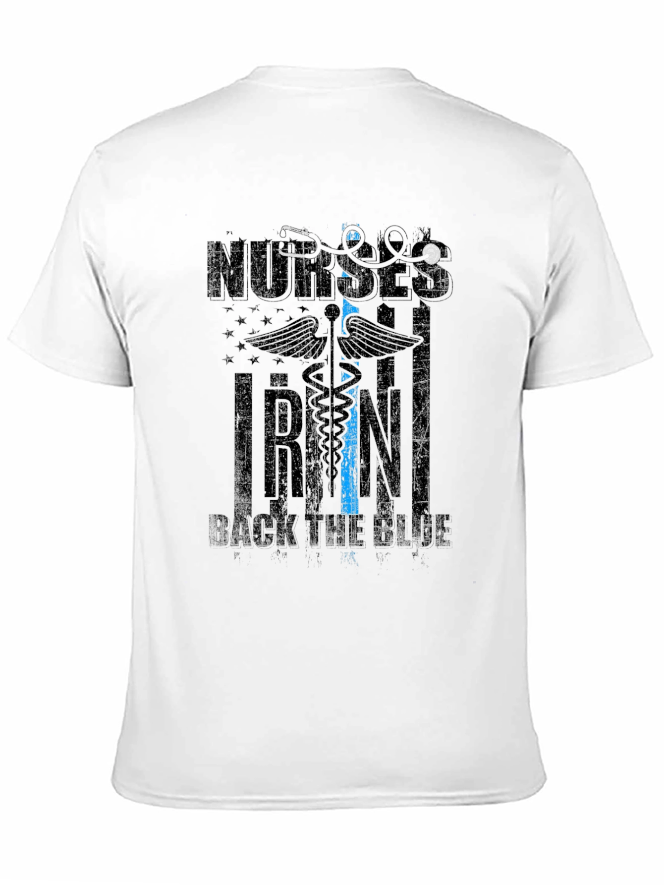 Black Nurses Back the Blue Graphic Tee - Unisex view 11
