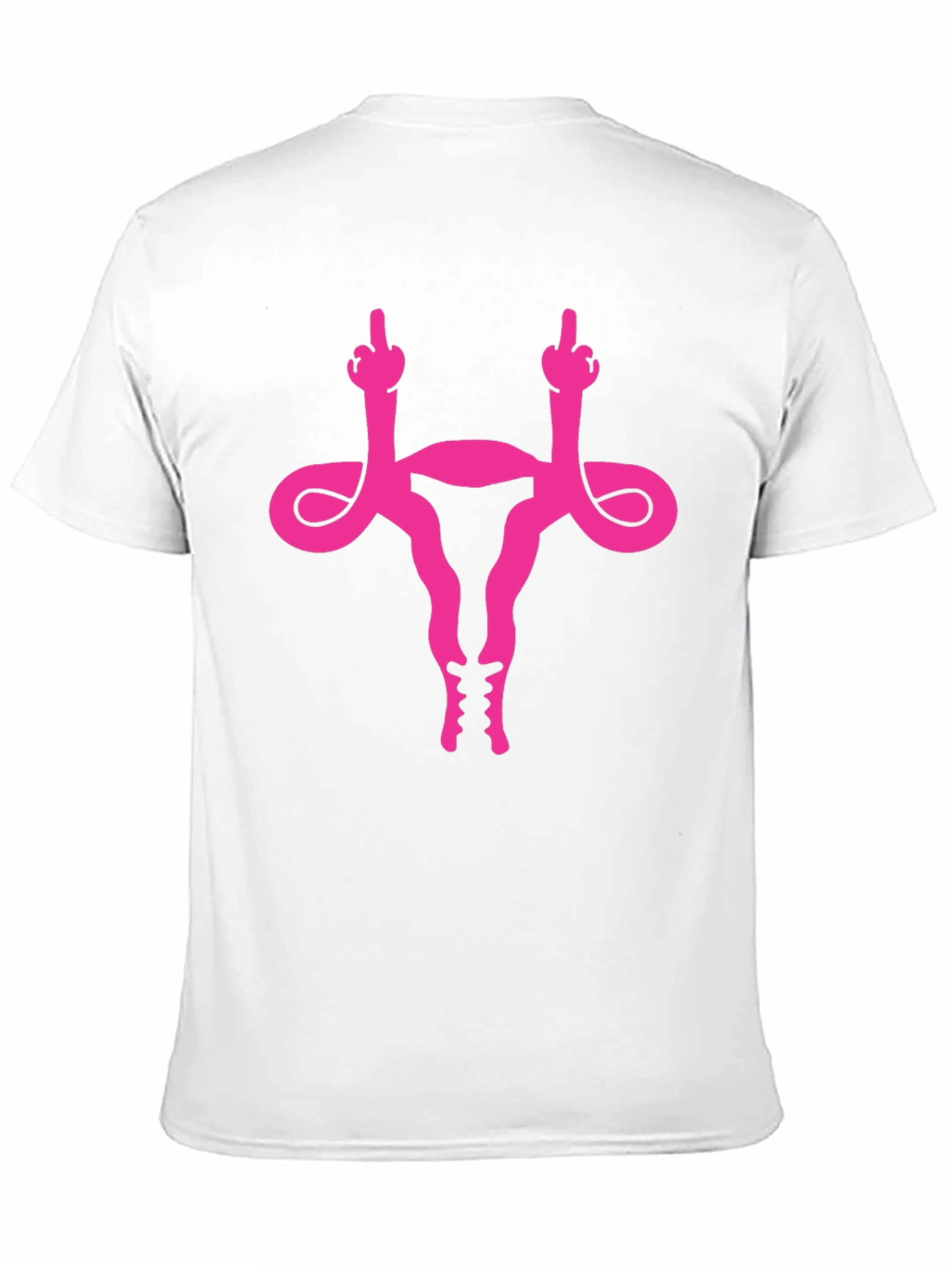 Uterus Middle Finger Graphic Tee - Black - 11