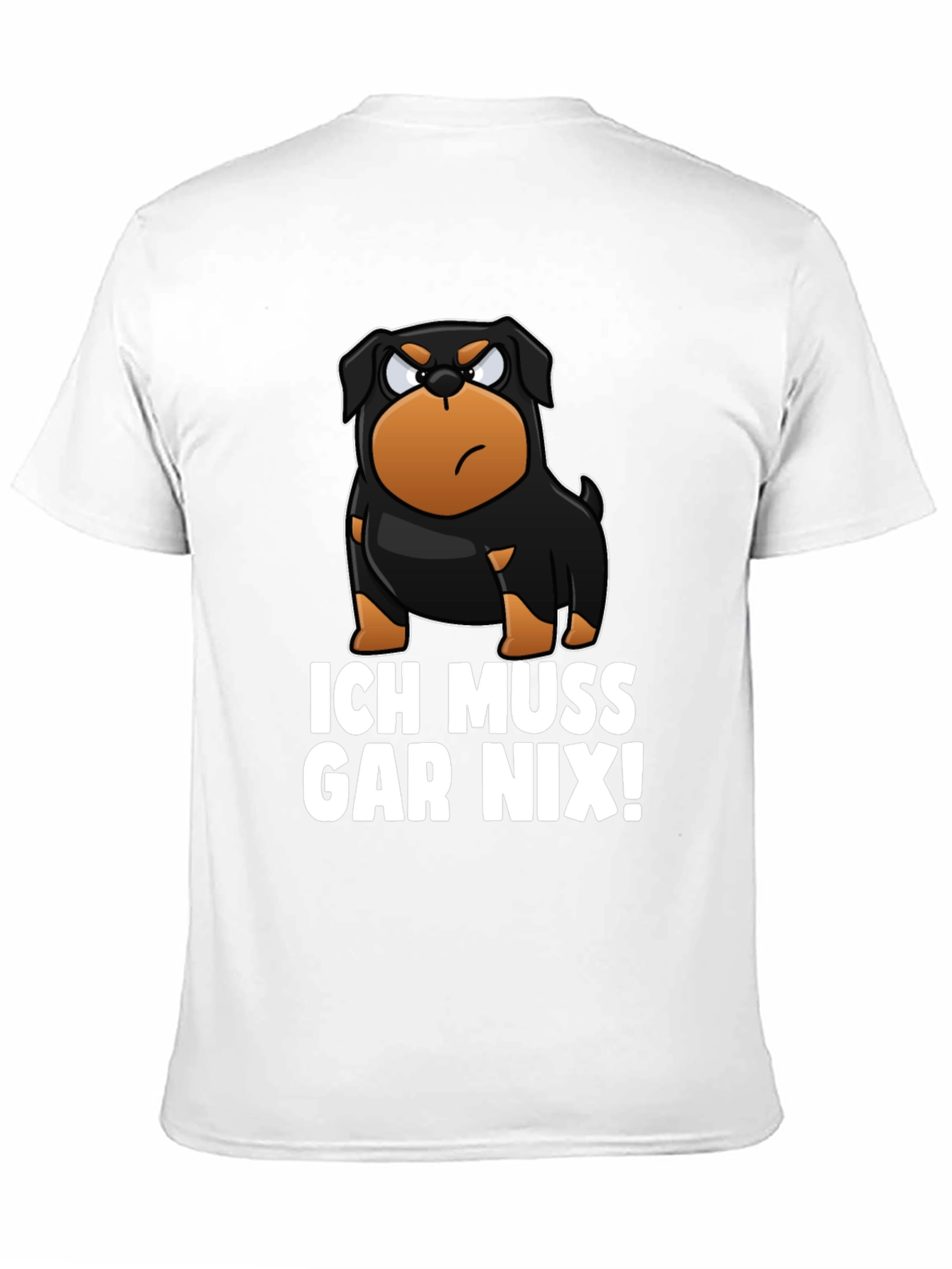 Black Ich Muss Gar Nix! Rottweiler Graphic T-Shirt view 11