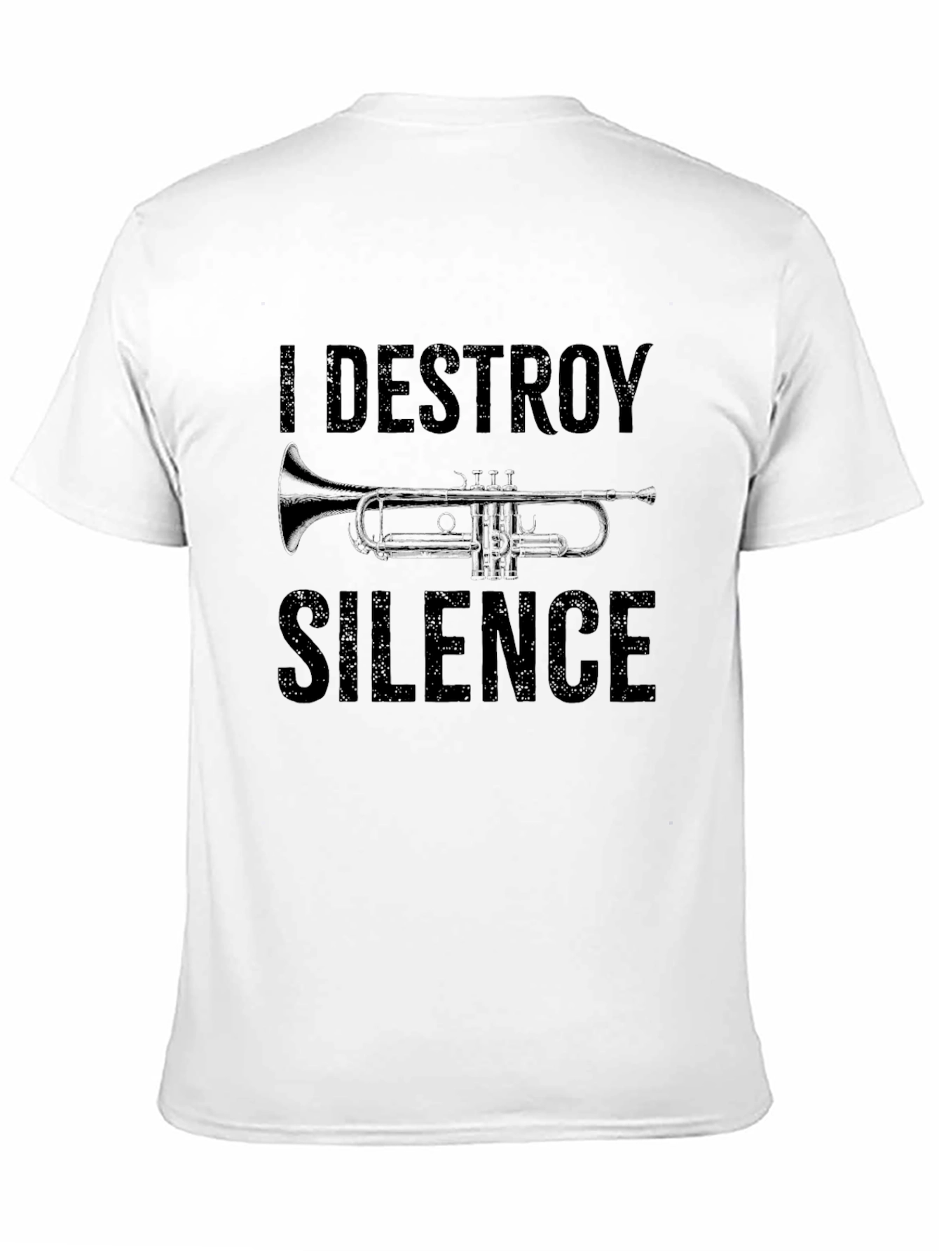 Black I Destroy Silence Trumpet T-Shirt - Music Lover Tee view 11