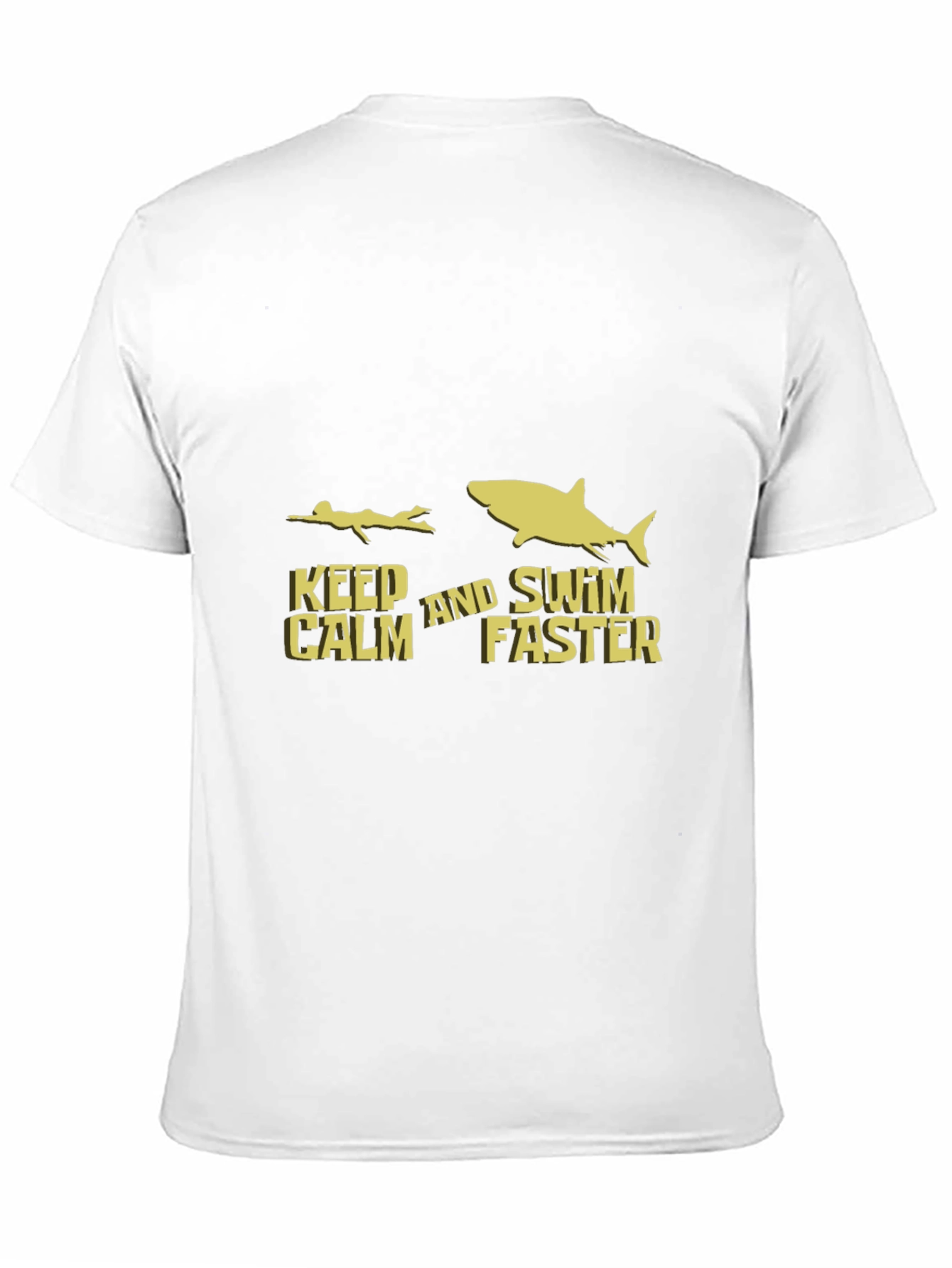 Black Keep Calm and Swim Faster T-Shirt view 11
