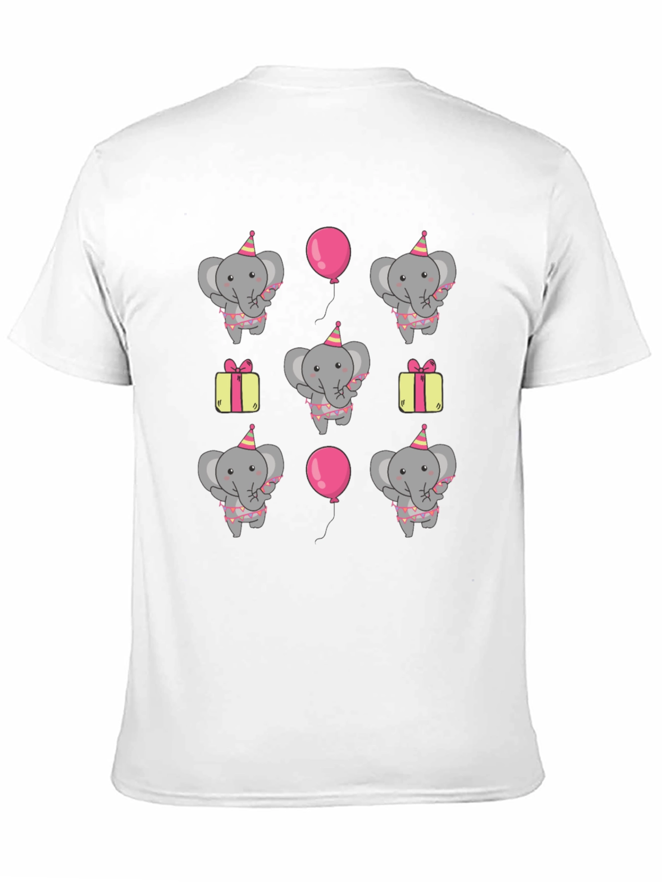 Black Elephant Birthday Party T-Shirt - Fun Graphic Tee view 11
