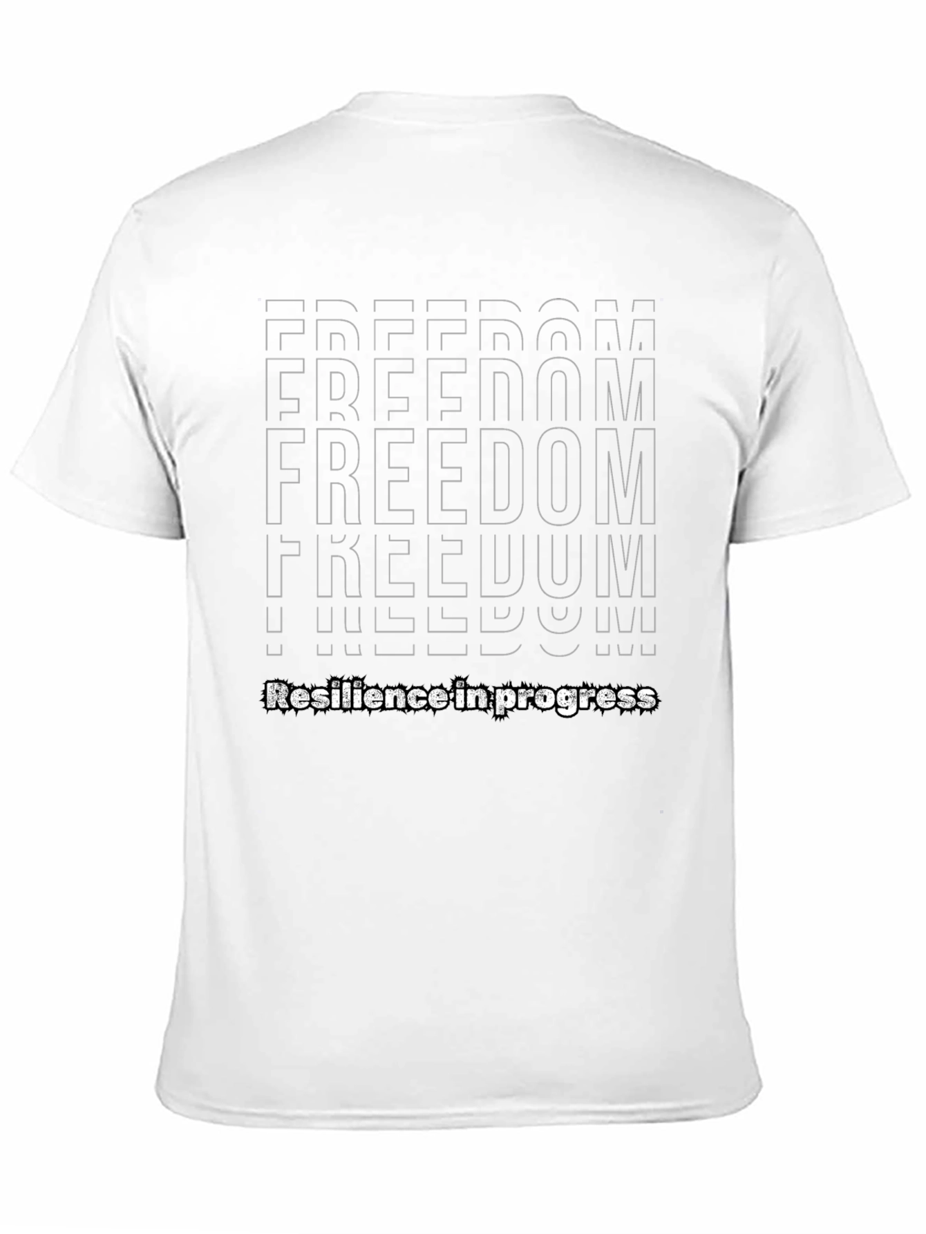 Black Freedom Resilience Men's Graphic T-Shirt view 11