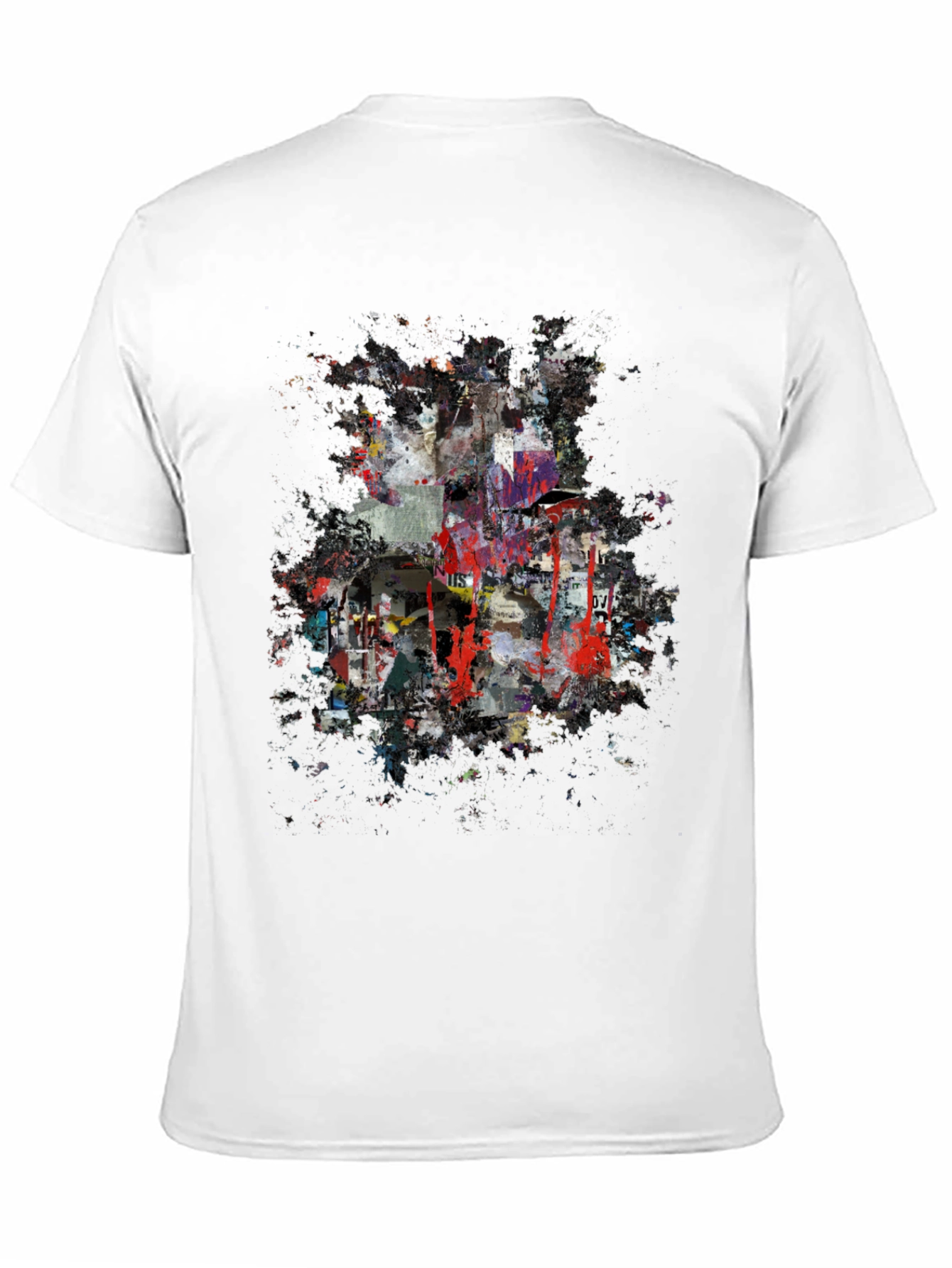 Black Abstract Art T-Shirt - Modern Graphic Tee view 11