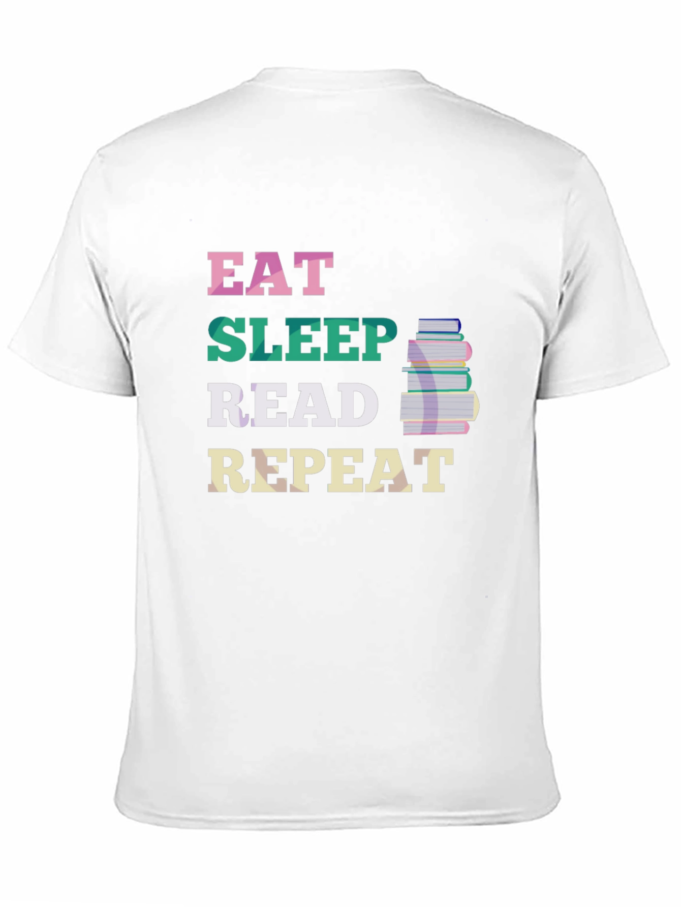 Black Eat Sleep Read Repeat T-Shirt - Book Lover Tee view 11