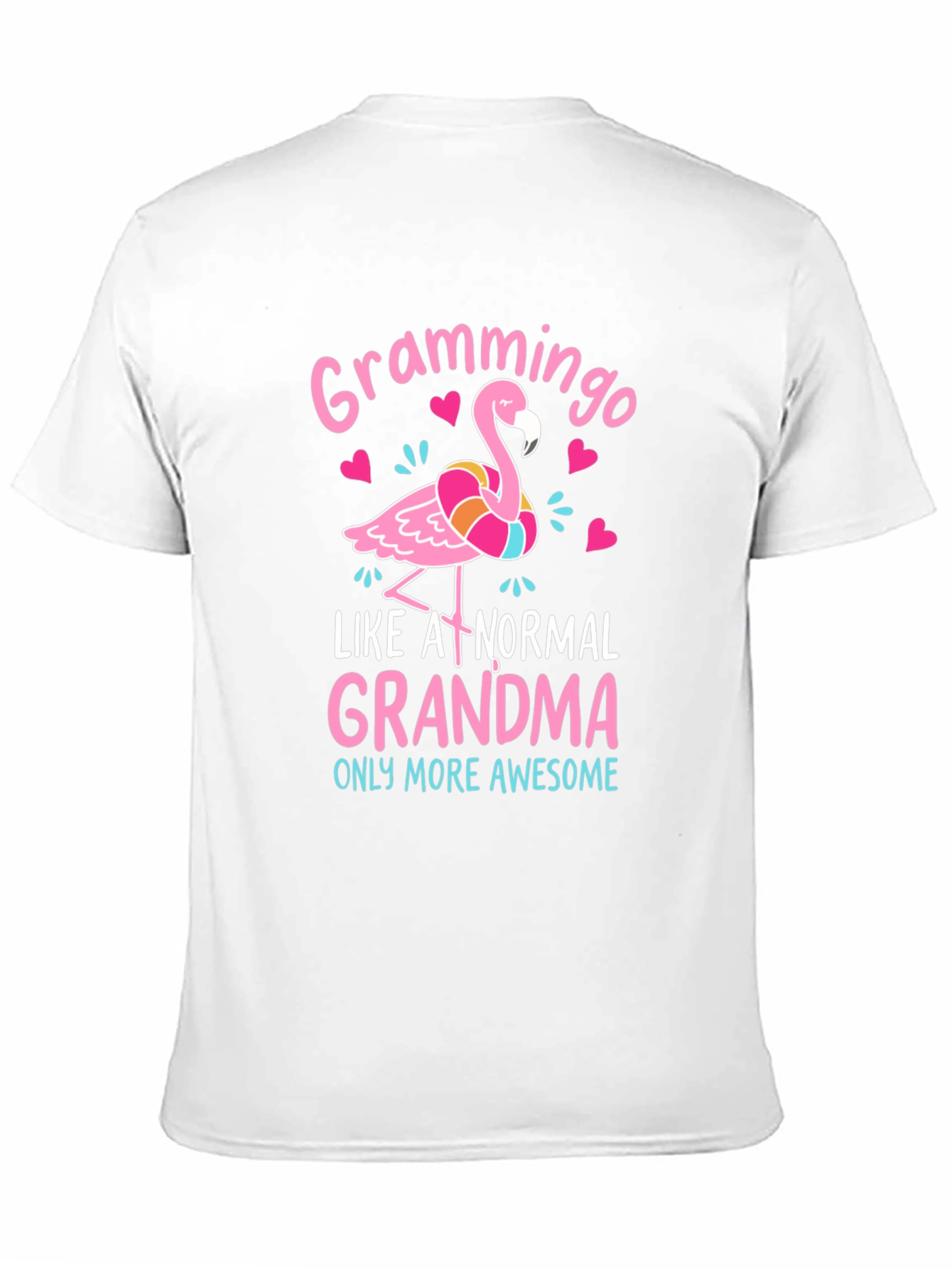 Black Grammingo Grandma T-Shirt - Awesome Pink Flamingo Tee view 11