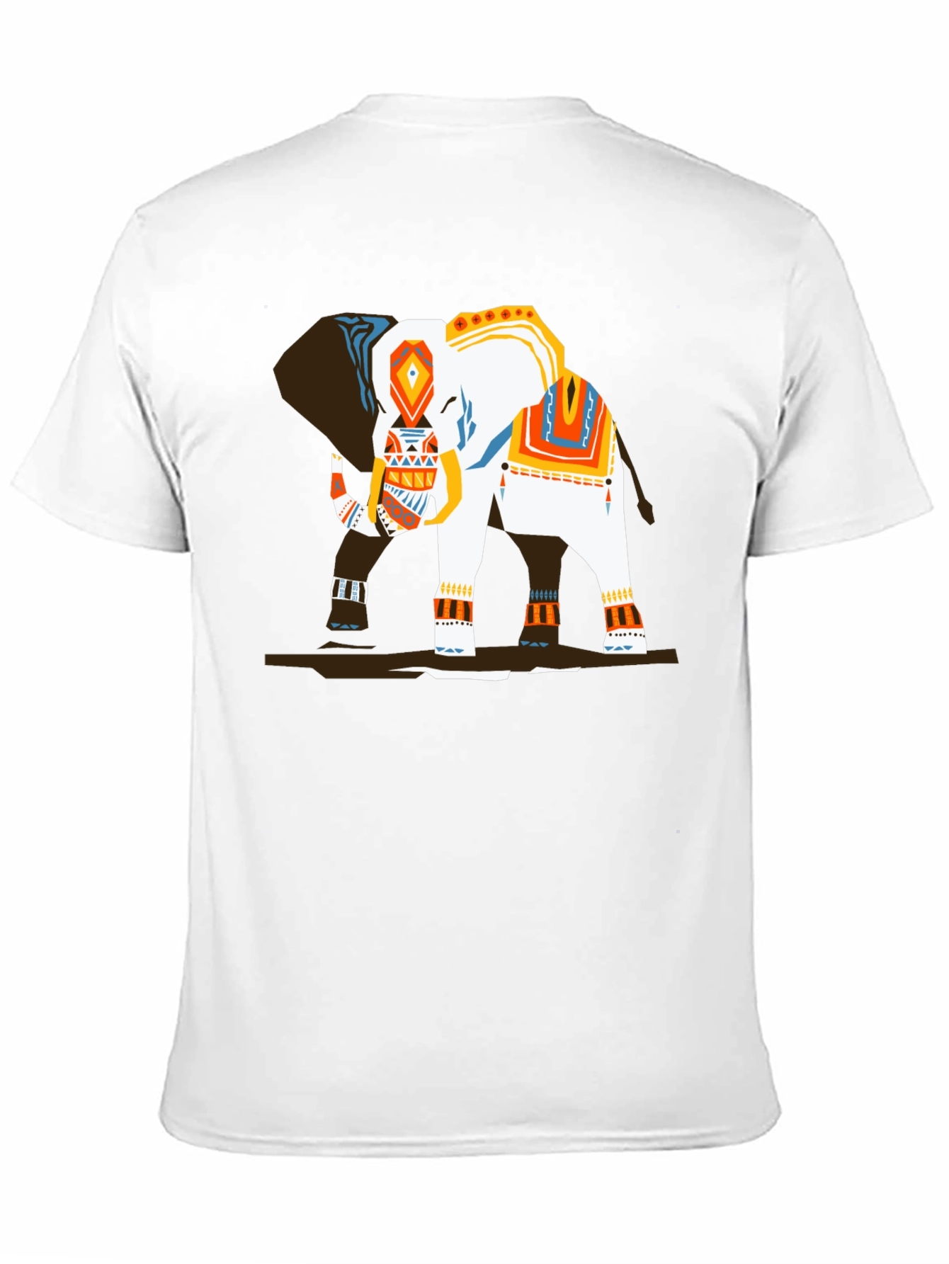 Black Elephant Graphic Tee - Black Cotton T-Shirt view 11