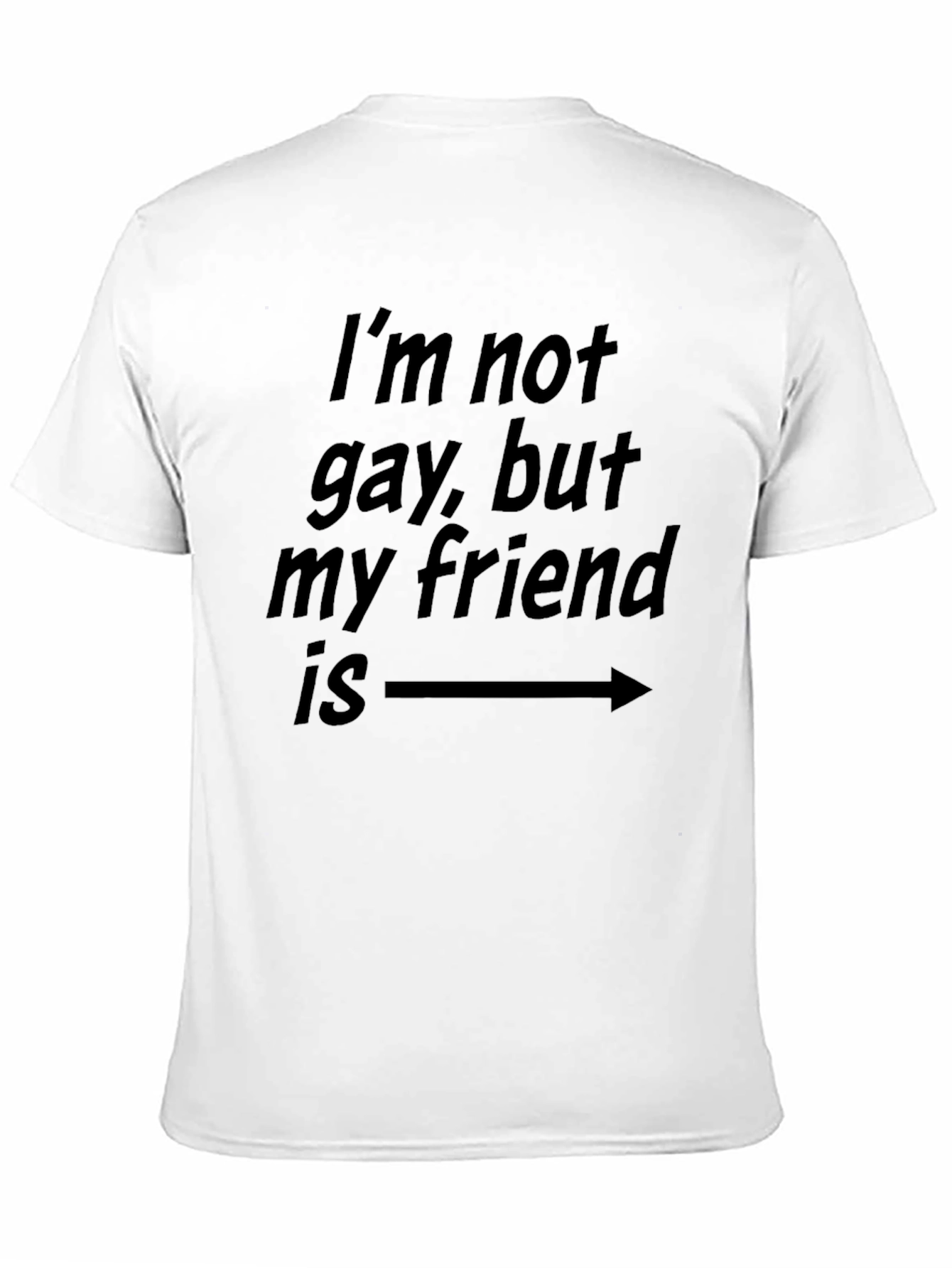 Black Humorous T-Shirt: I'm Not Gay, But My Friend Is view 11