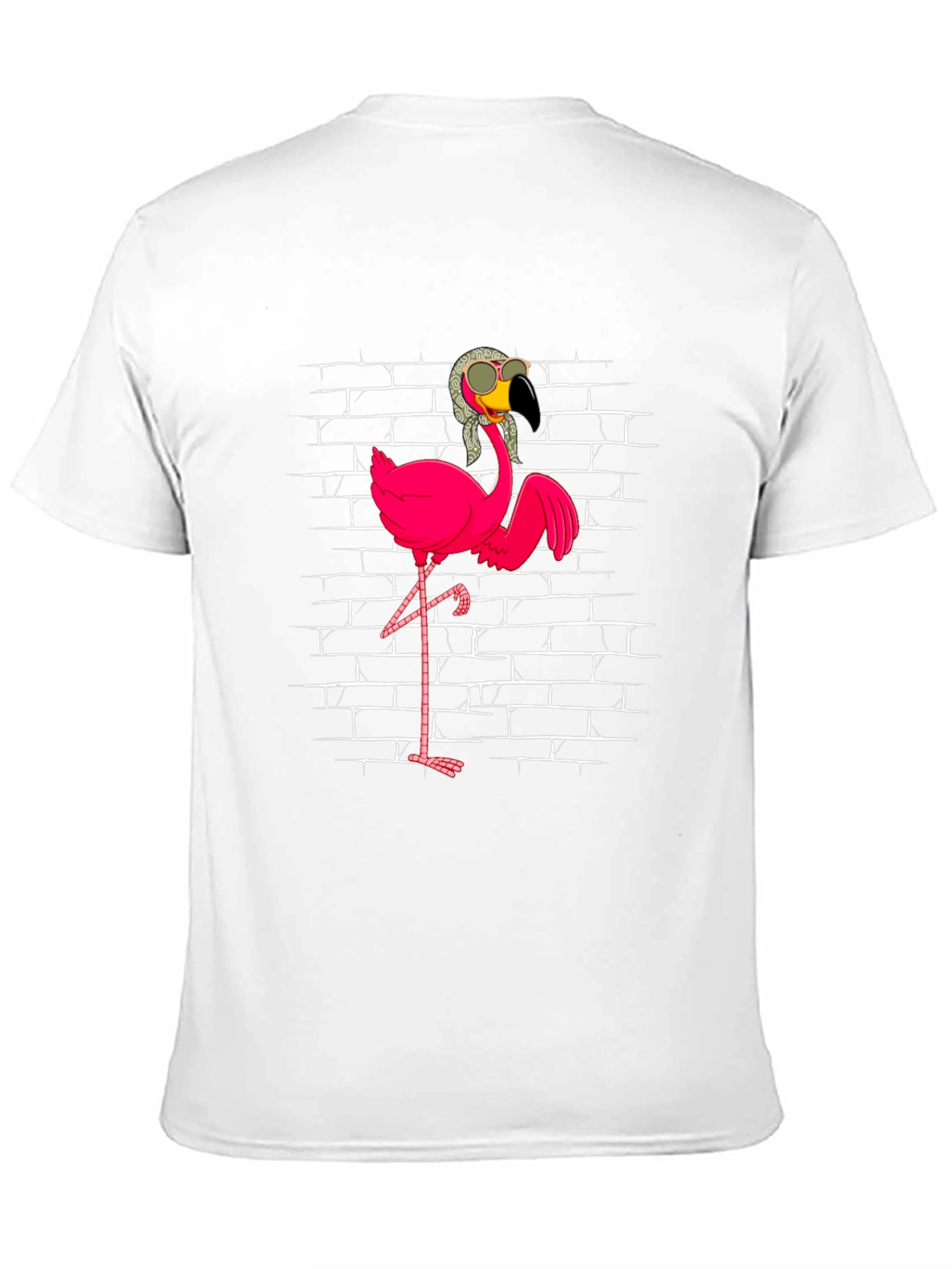 Black Flamingo with Shades T-Shirt - Black view 11