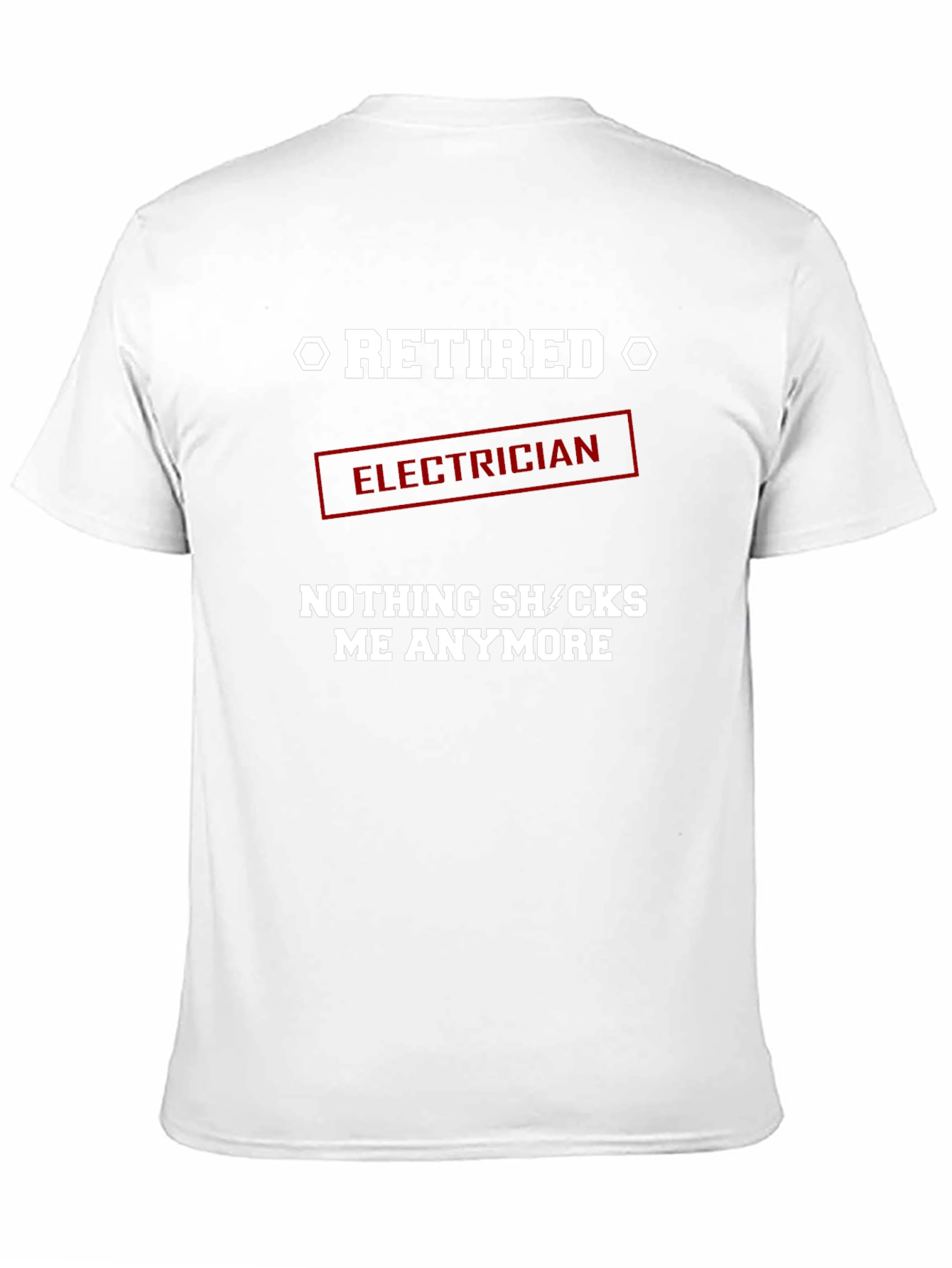 Black Retired Electrician Humor T-Shirt view 11
