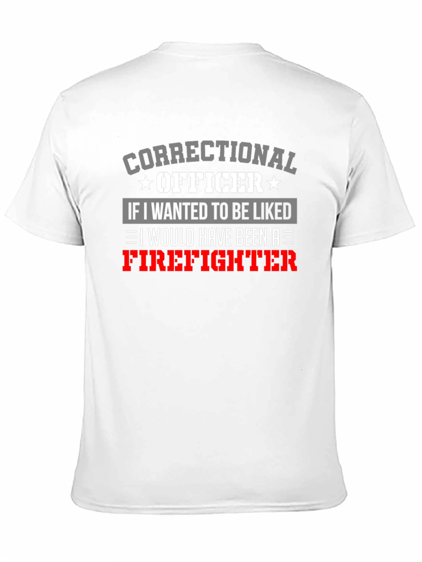 Black Correctional Officer Firefighter Graphic T-Shirt view 11