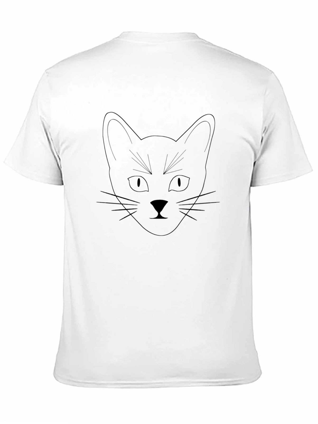 Black Men's Black Cat Outline Graphic Tee view 11