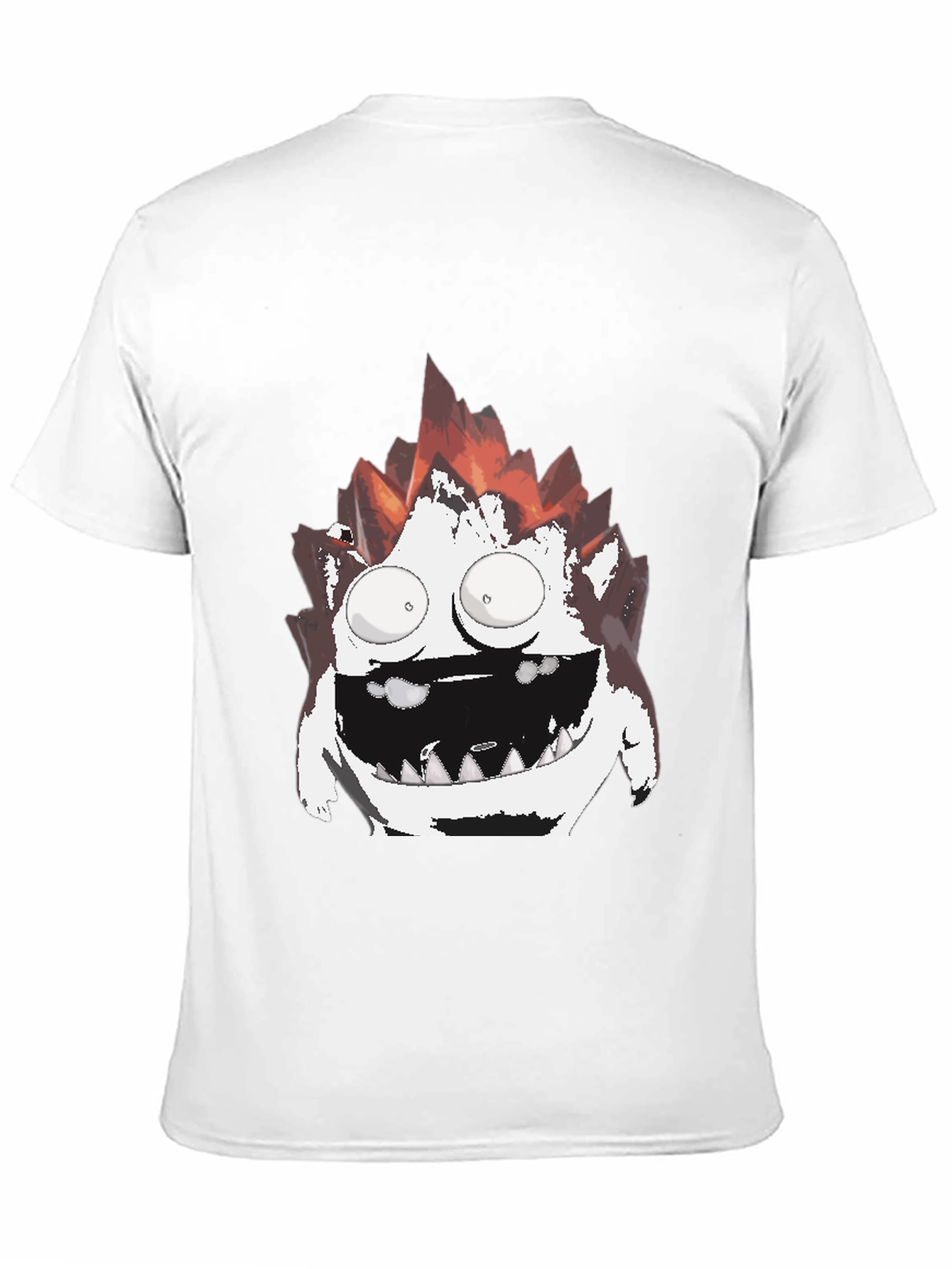 Black Monster Graphic Print Men's Black T-Shirt view 11