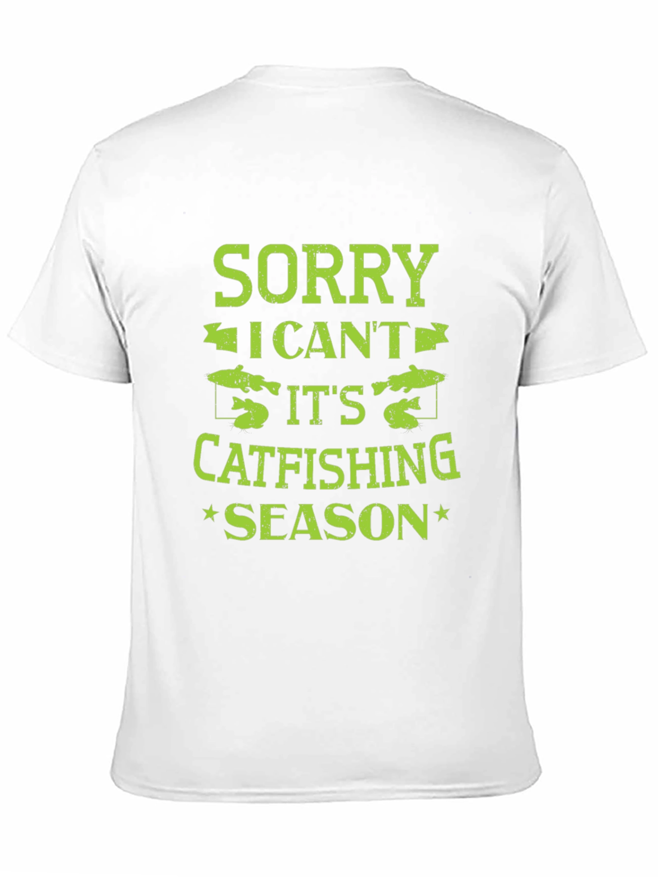 Black Sorry I Can't Catfishing Season Black T-Shirt view 11
