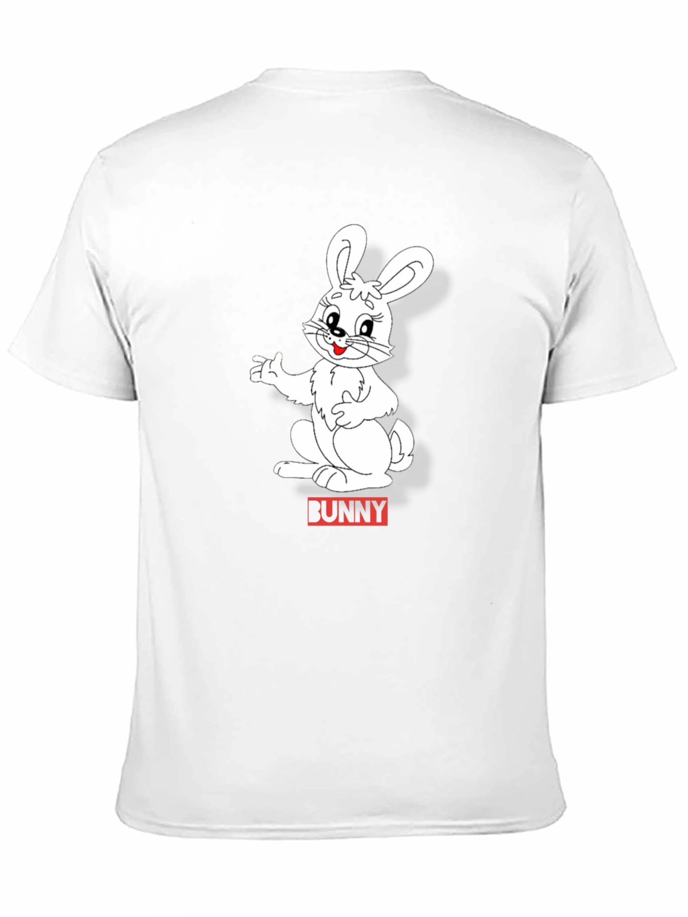 Black Bunny Graphic Black T-Shirt - Soft Cotton Blend Casual Tee view 11