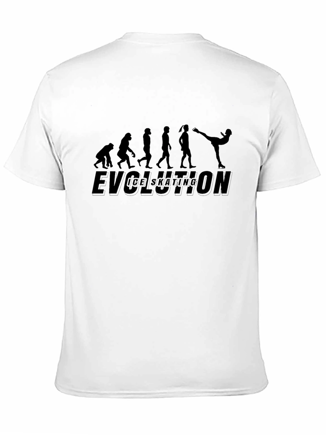 Black Ice Skating Evolution T-Shirt - Black view 11