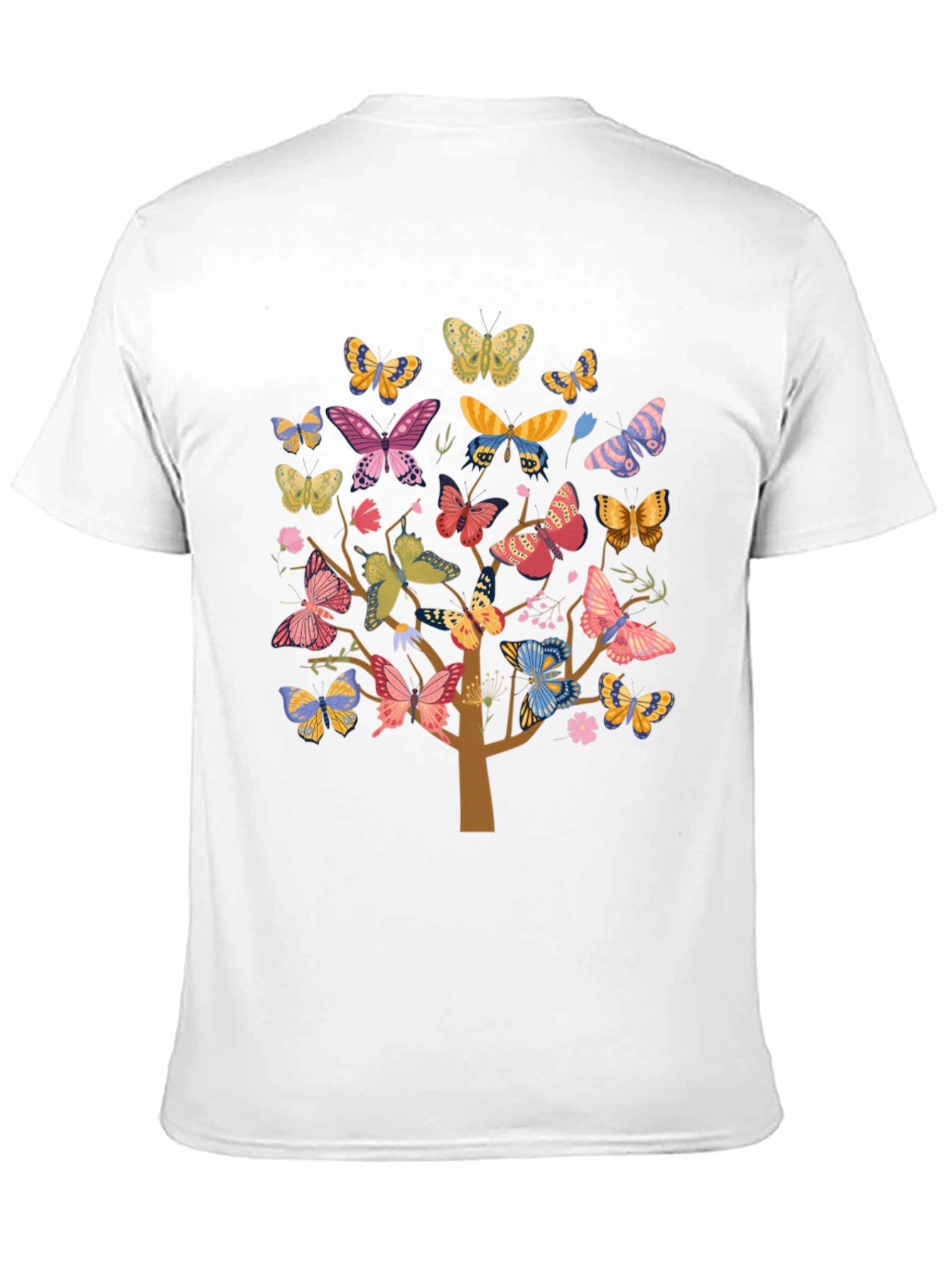 Black Butterfly Tree Graphic Tee - Trendy Unisex Shirt view 11