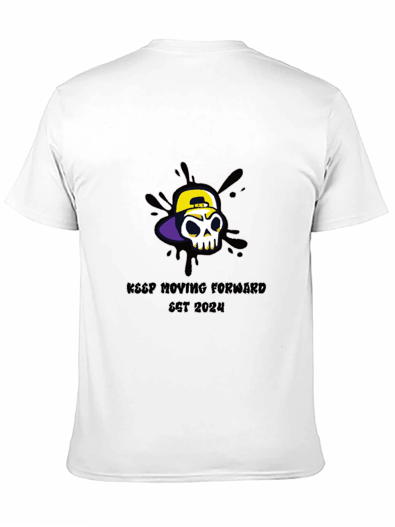 Black Skull Graphic T-Shirt - Keep Moving Forward view 11
